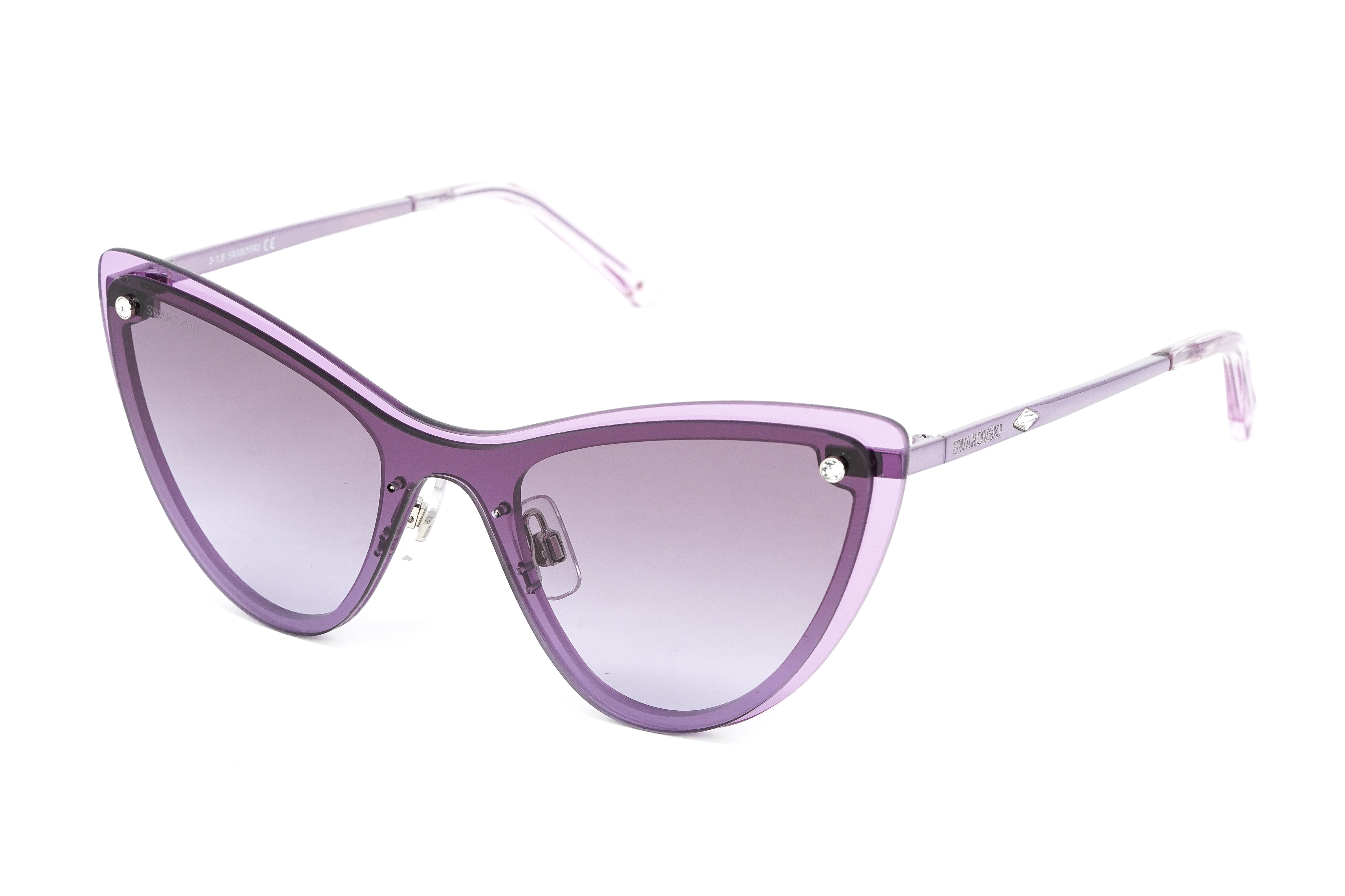Swarovski Women's Sunglasses Cat Eye Purple Gradient Purple/Grey SK0200/S 81T-GR8 Sunglasses