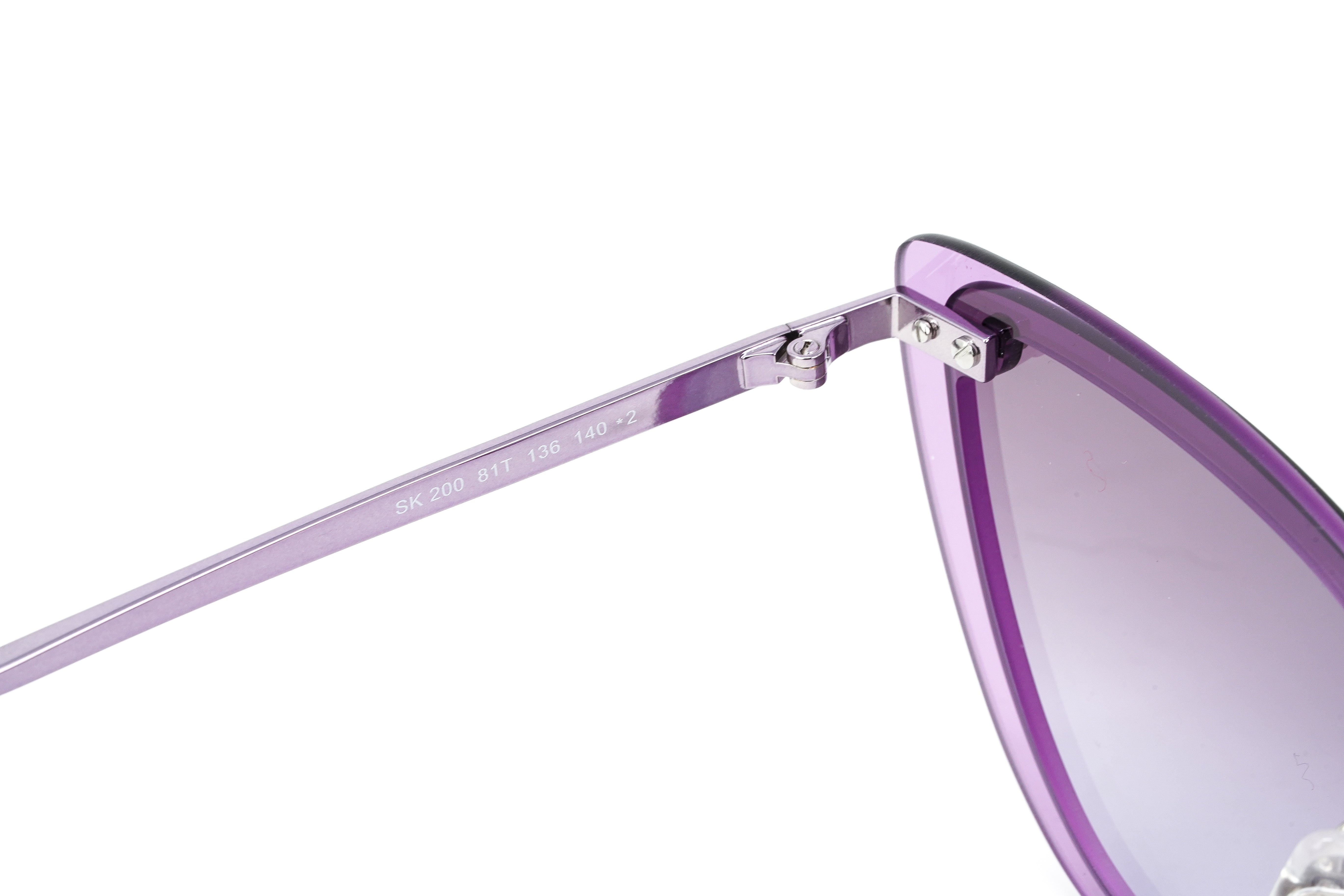 Swarovski Women's Sunglasses Cat Eye Purple Gradient Purple/Grey SK0200/S 81T-GR8 Sunglasses
