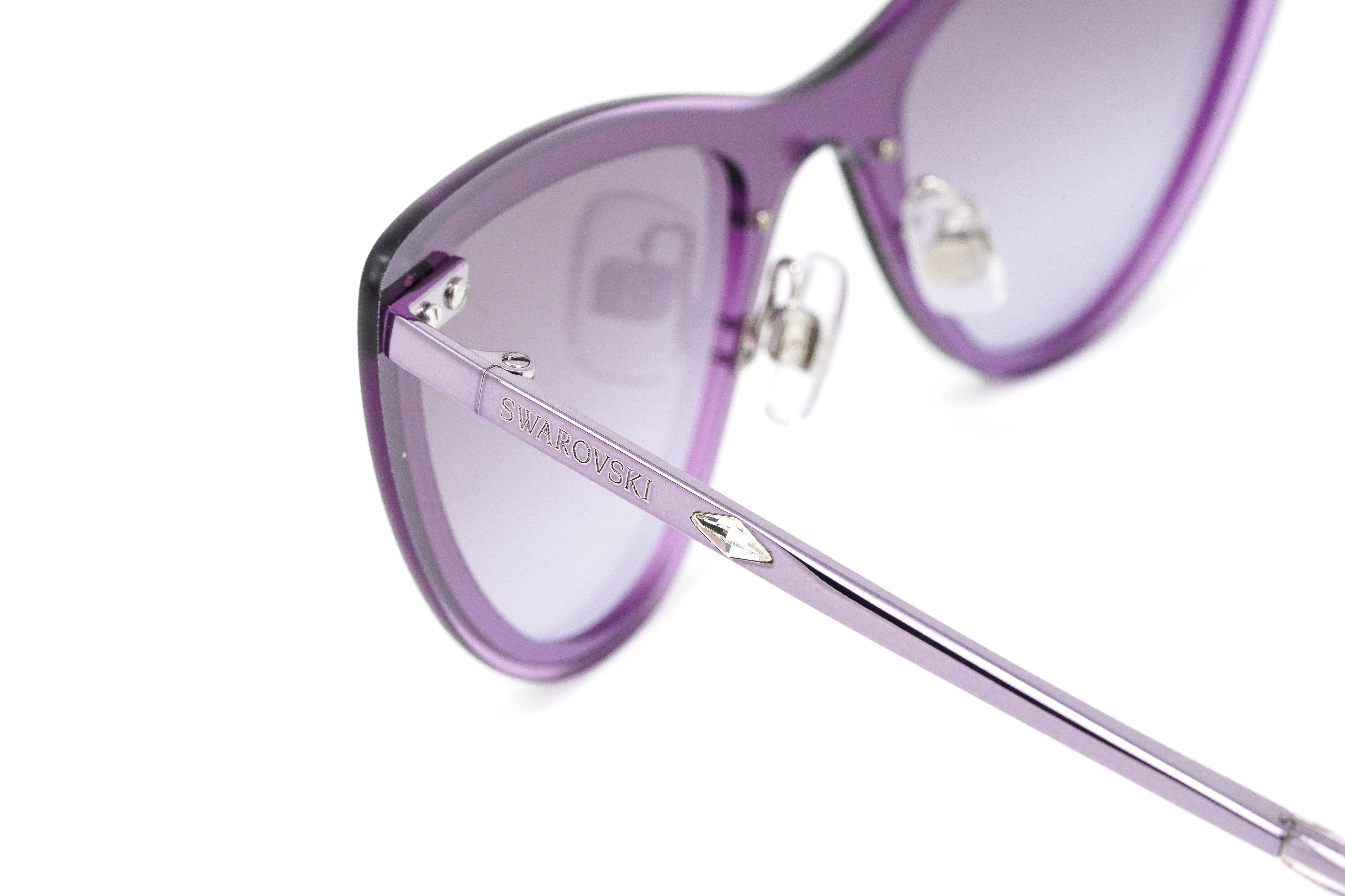 Swarovski Women's Sunglasses Cat Eye Purple Gradient Purple/Grey SK0200/S 81T-GR8 Sunglasses