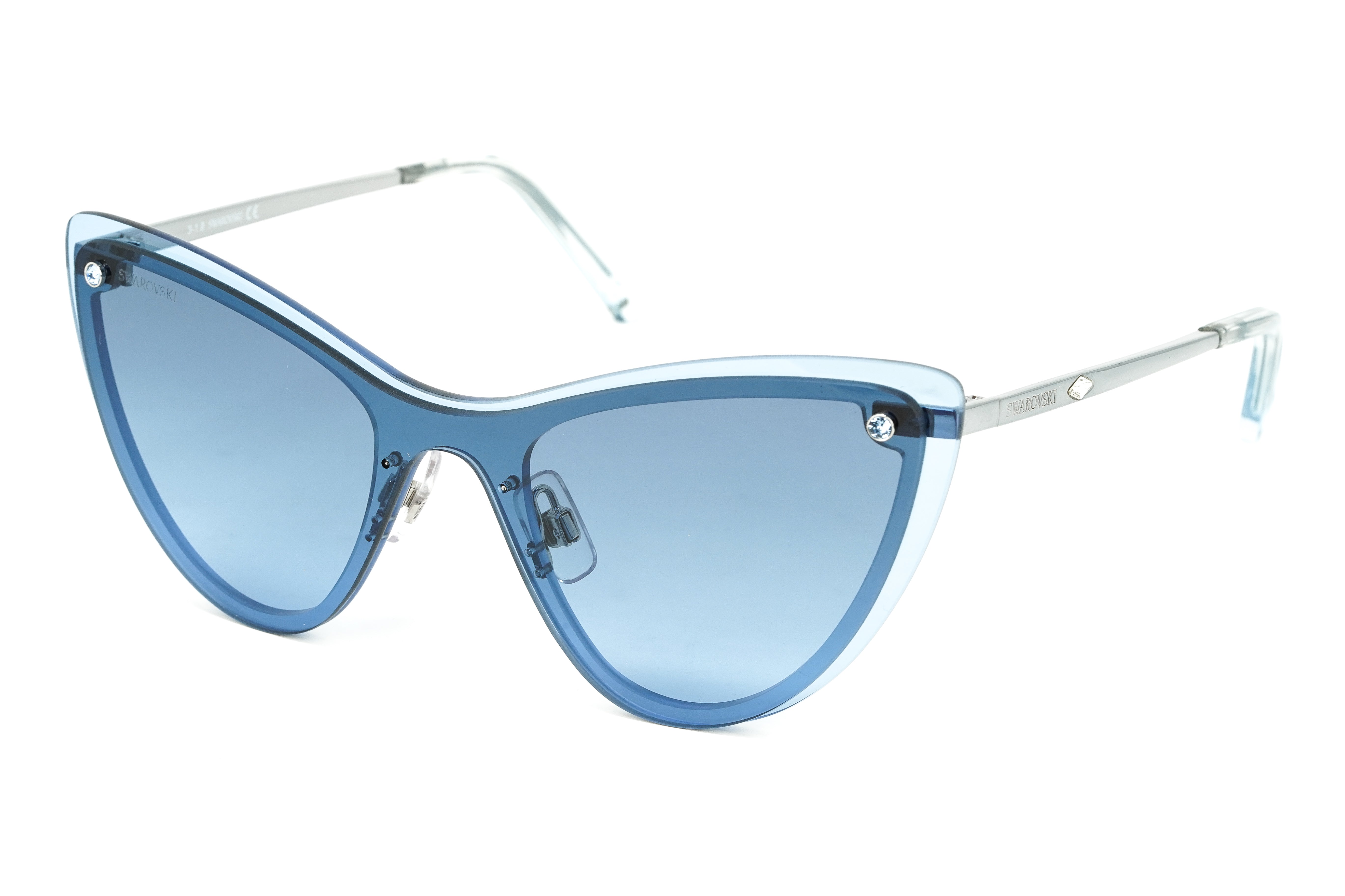 Swarovski Women's Sunglasses Cat Eye Blue SK0200/S 84W-GR8 Sunglasses