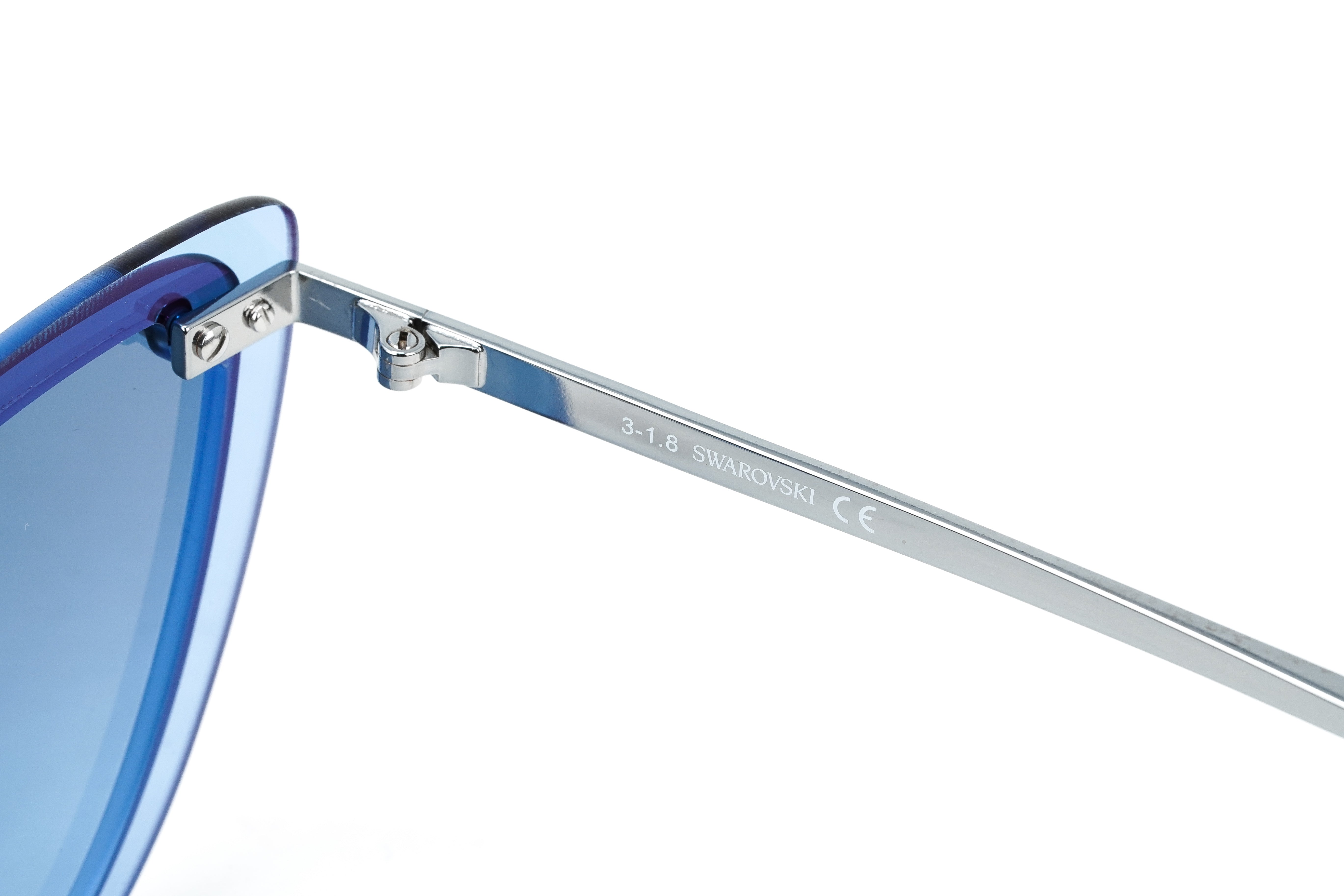 Swarovski Women's Sunglasses Cat Eye Blue SK0200/S 84W-GR8 Sunglasses