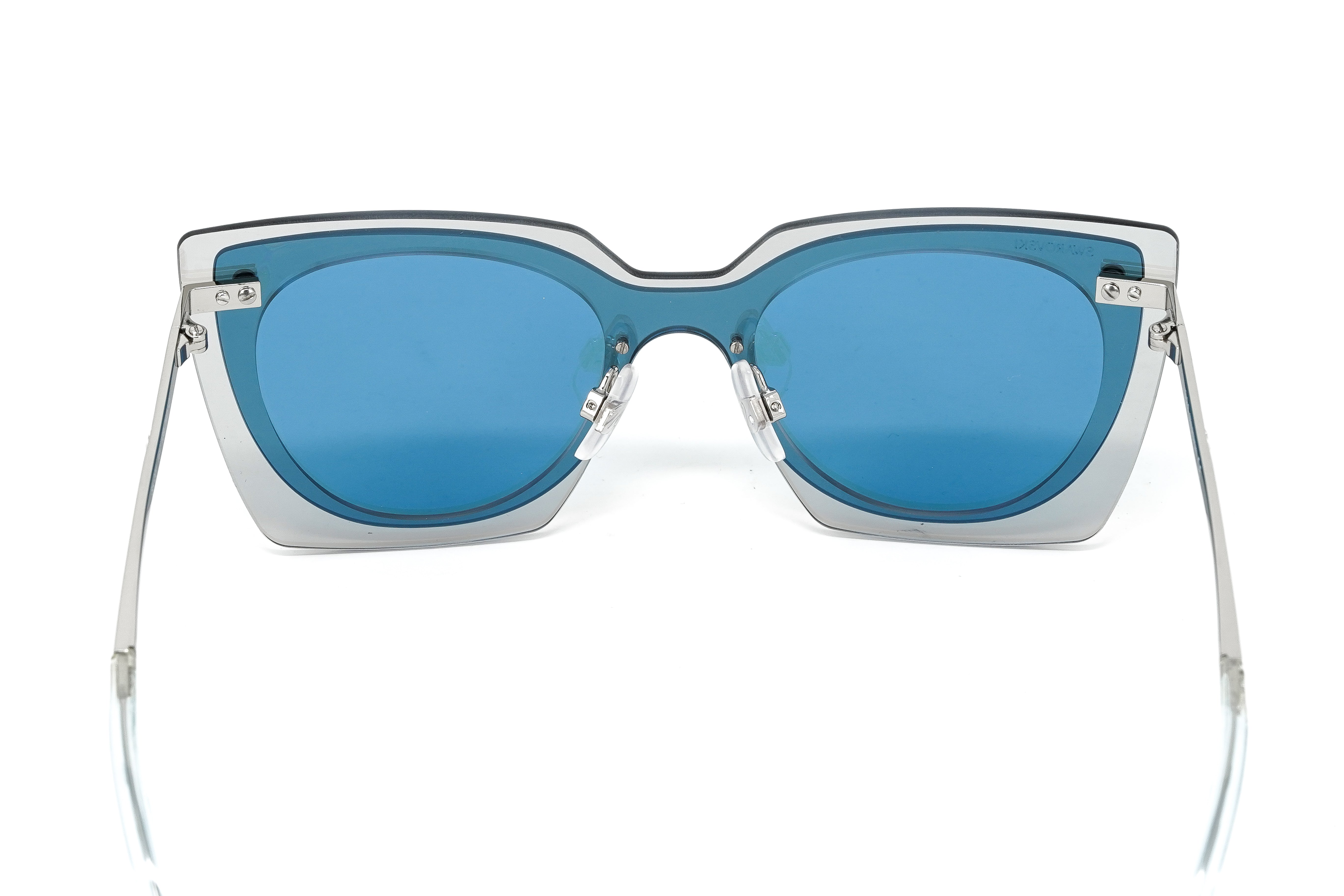 Swarovski Women's Sunglasses Square Blue SK0201/S 16V-GR8 Sunglasses