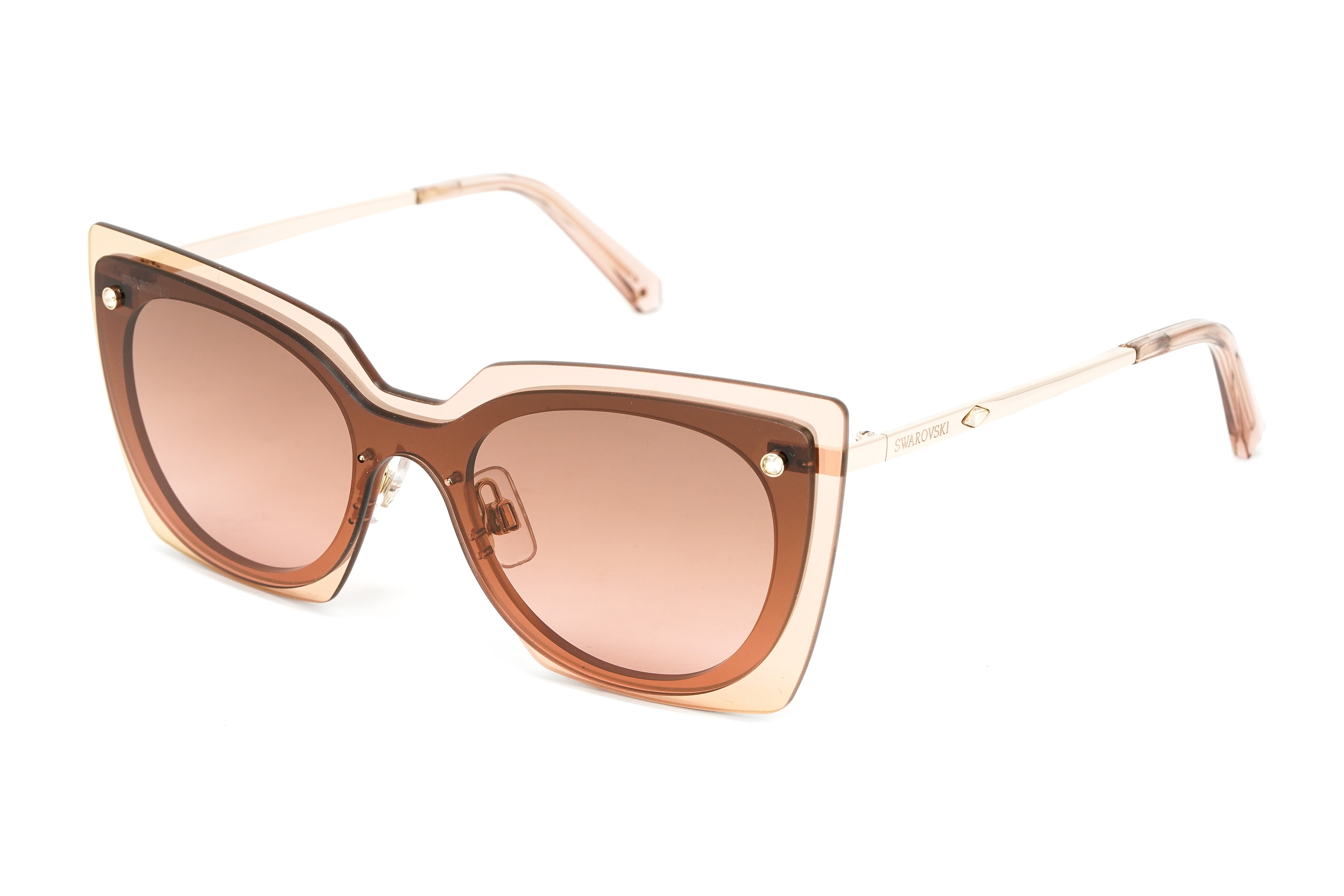 Swarovski Women's Sunglasses Square Rose Gold SK0201/S 28T-GR8 Sunglasses