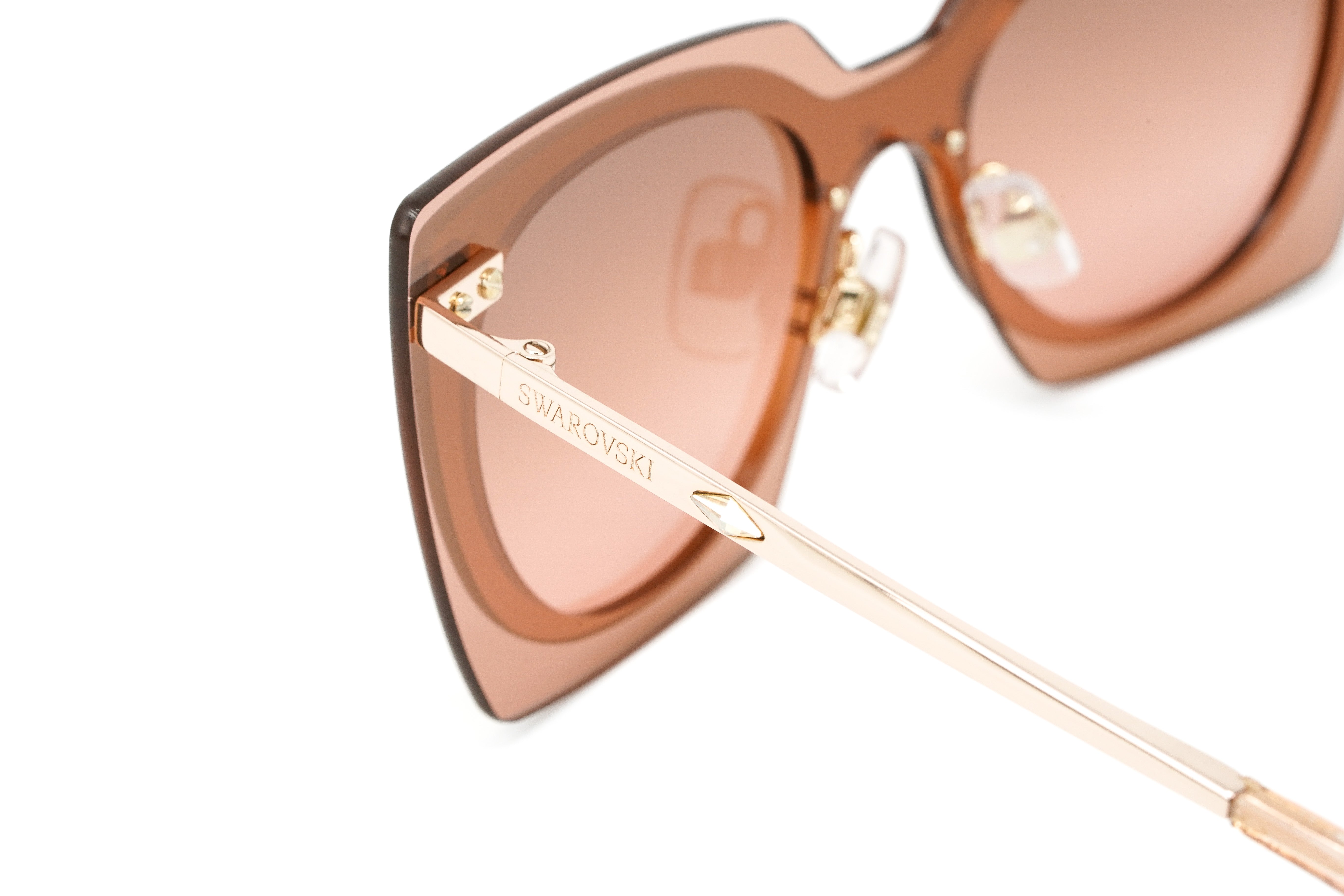 Swarovski Women's Sunglasses Square Rose Gold SK0201/S 28T-GR8 Sunglasses
