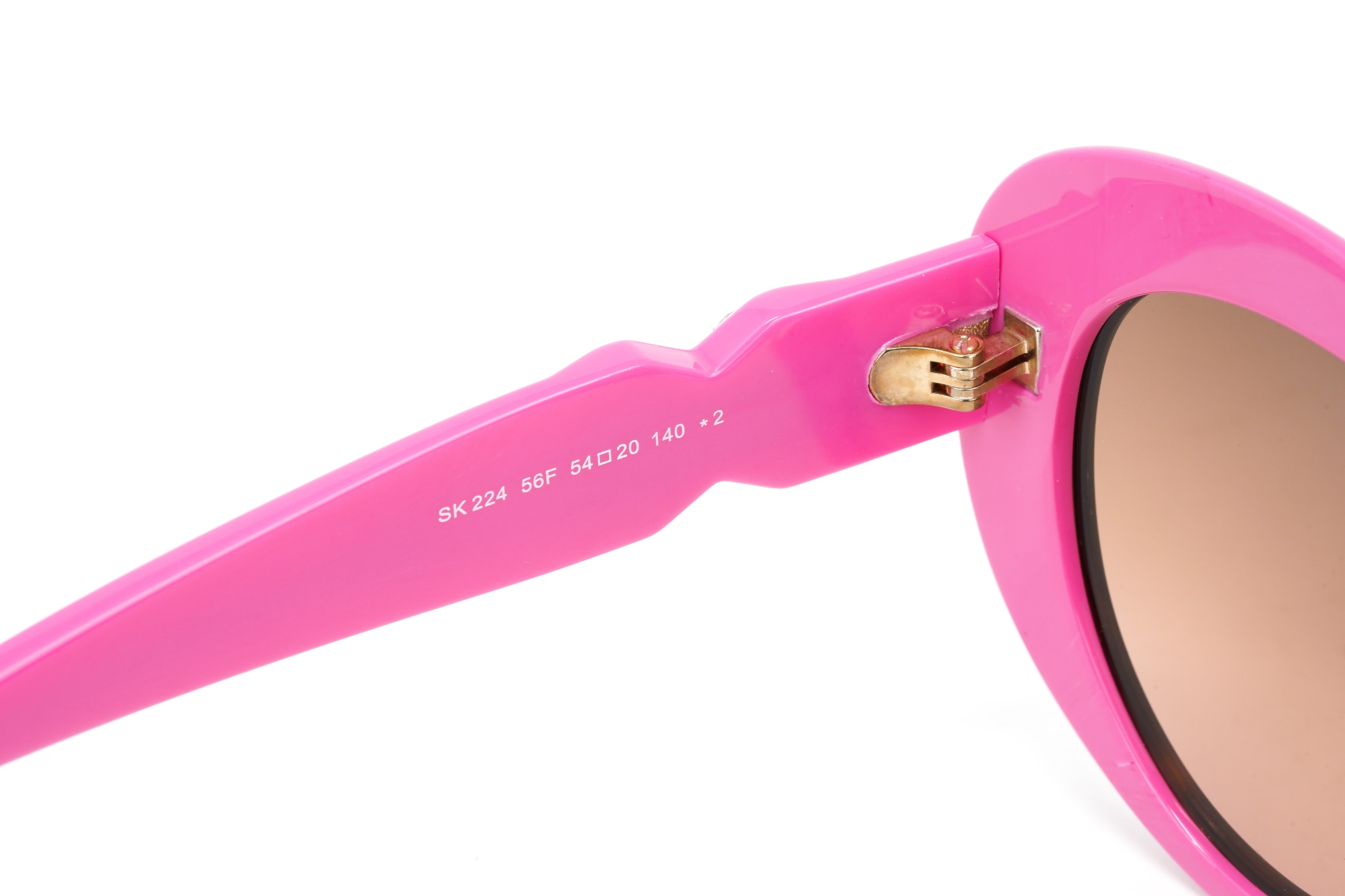 Swarovski Vintage Women's Sunglasses Oval Cat Eye Tortoise Pink SK0224/S 56F-GR8 Sunglasses