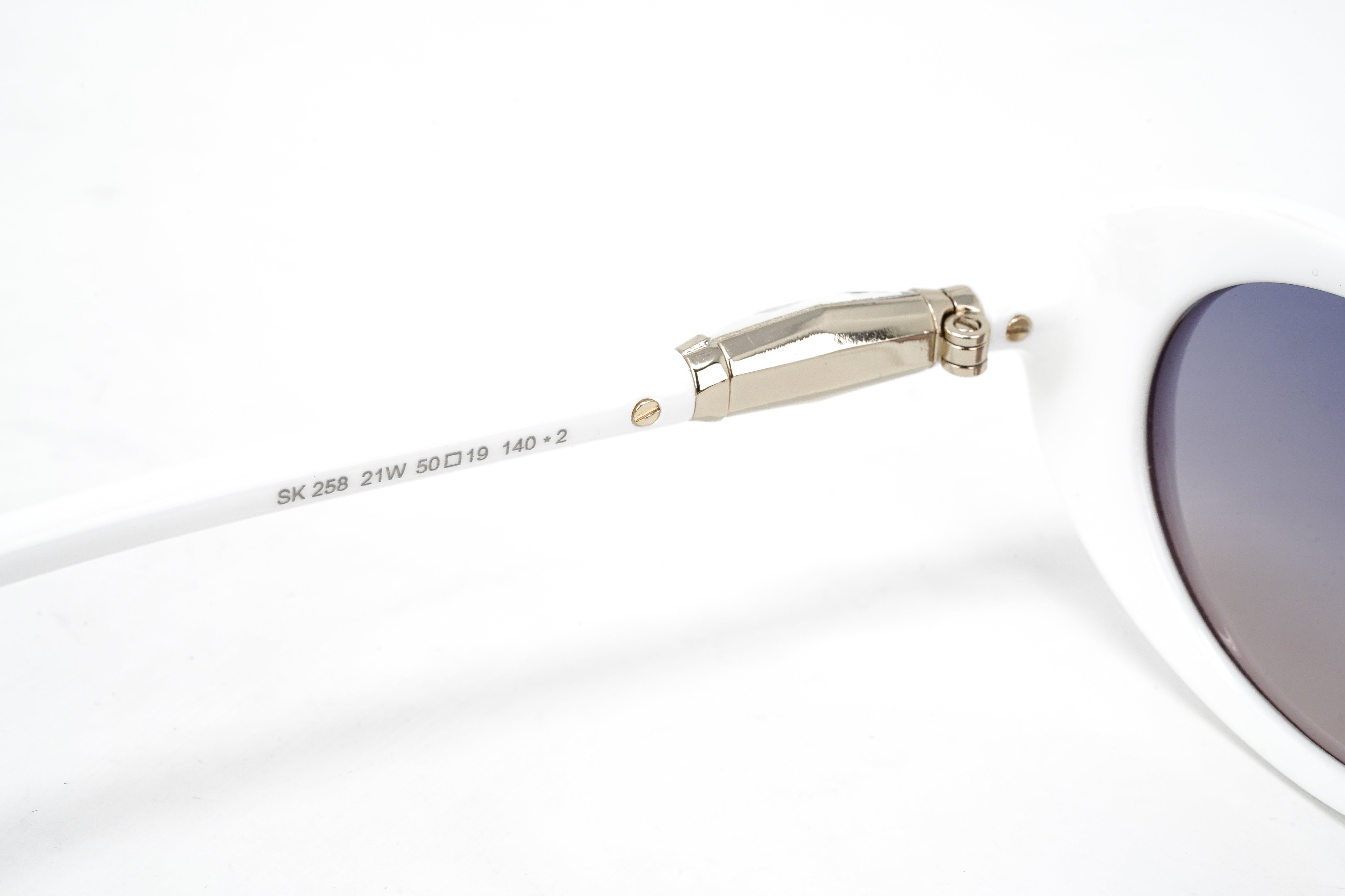 Swarovski Women's Sunglasses Oval Slim White SK0258/S 21W-GR8 Sunglasses