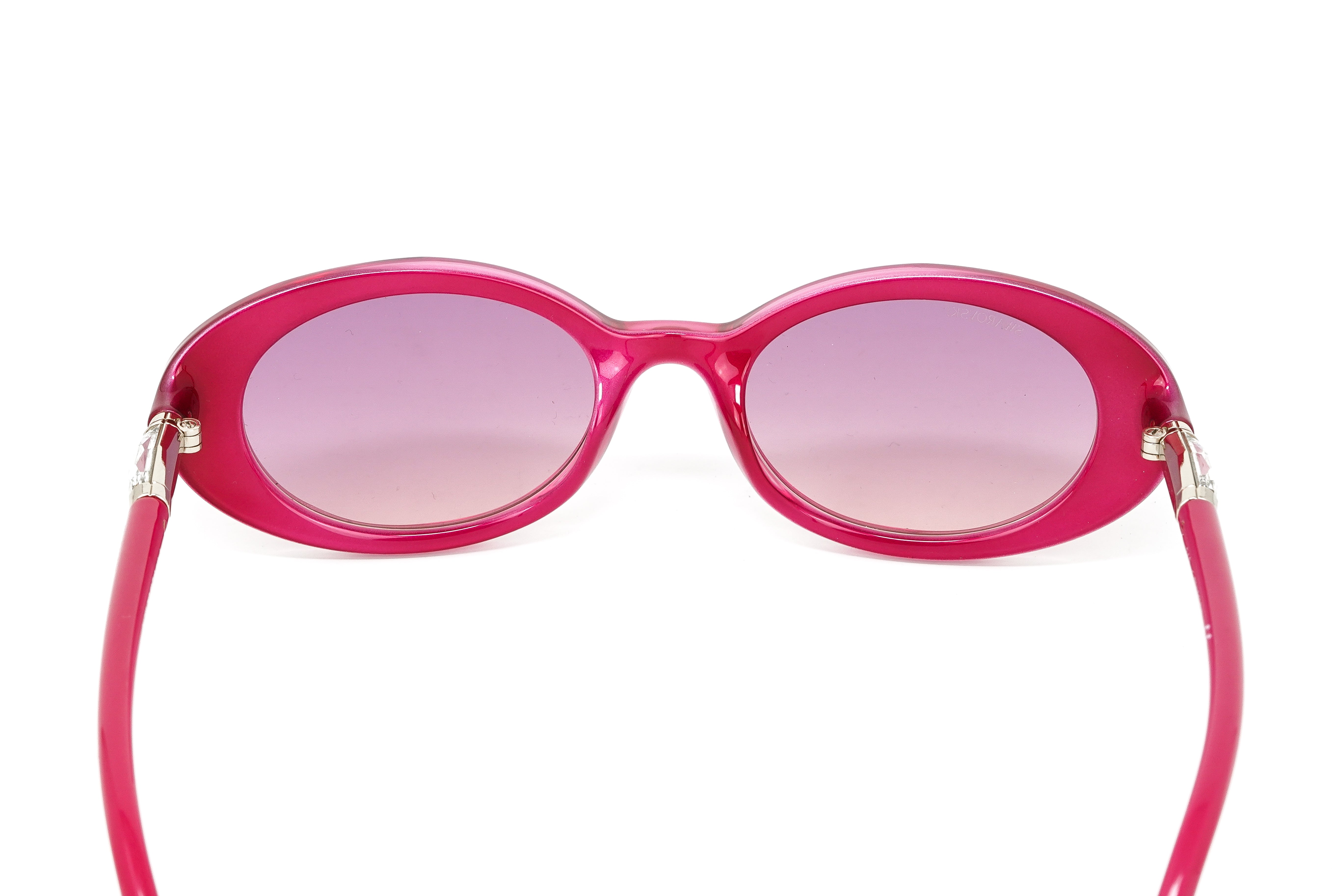 Swarovski Women's Sunglasses Oval Translucent Fuchsia Pink SK0258/S 75Z-GR8 Sunglasses
