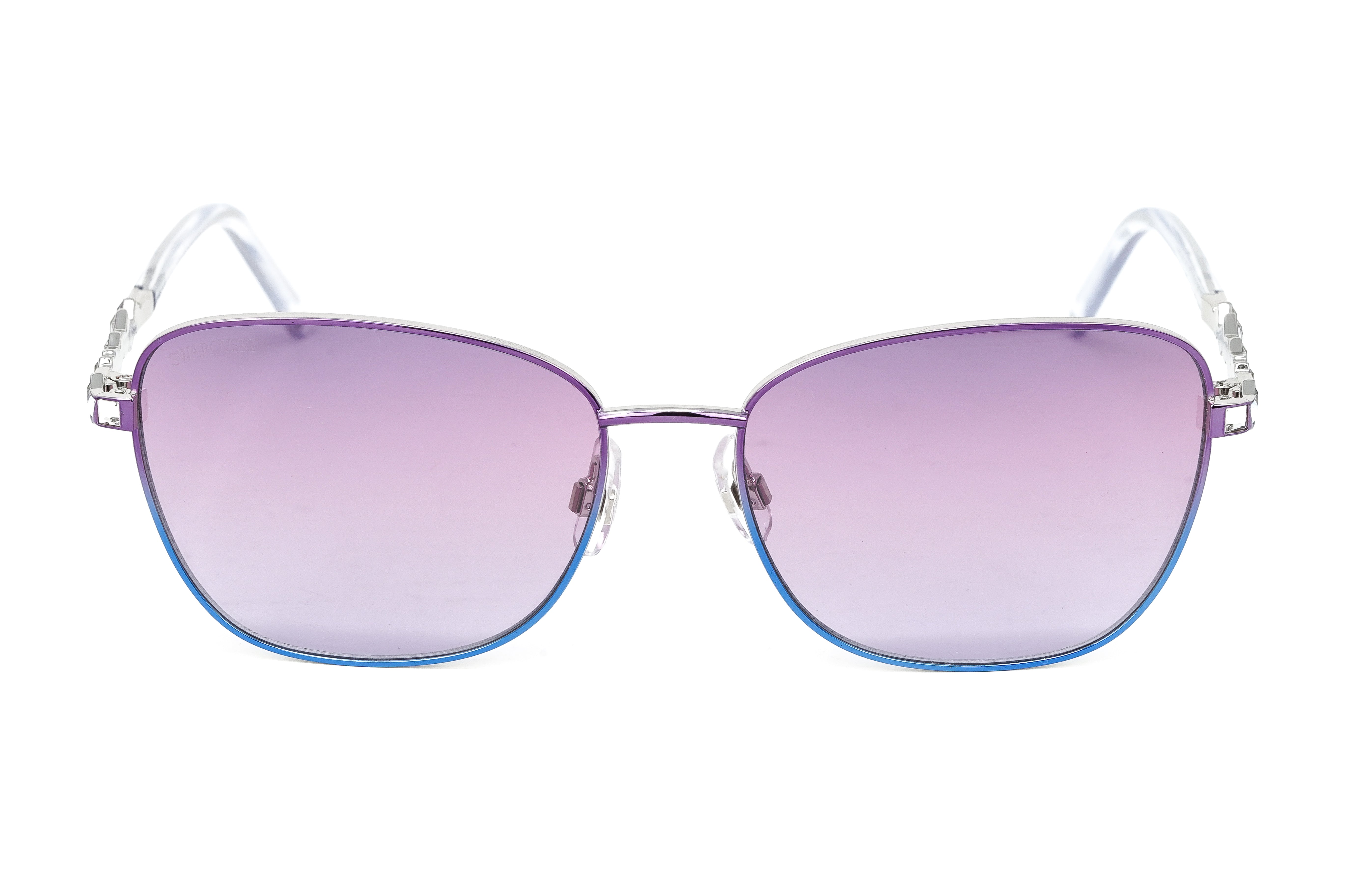 Swarovski Women's Sunglasses Rectangular Gradient Purple Blue SK0284/S 83Z-GR8 Sunglasses