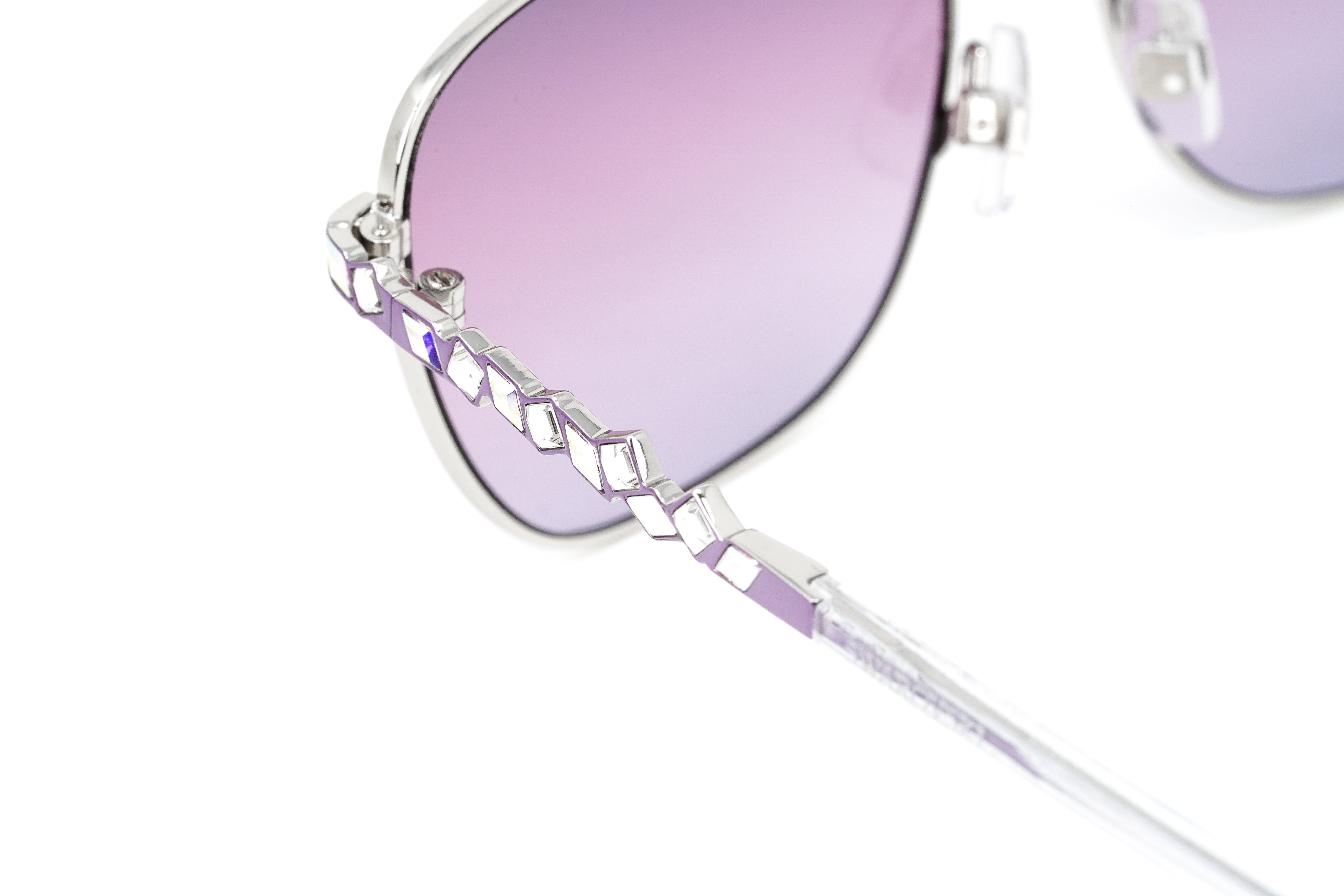 Swarovski Women's Sunglasses Rectangular Gradient Purple Blue SK0284/S 83Z-GR8 Sunglasses