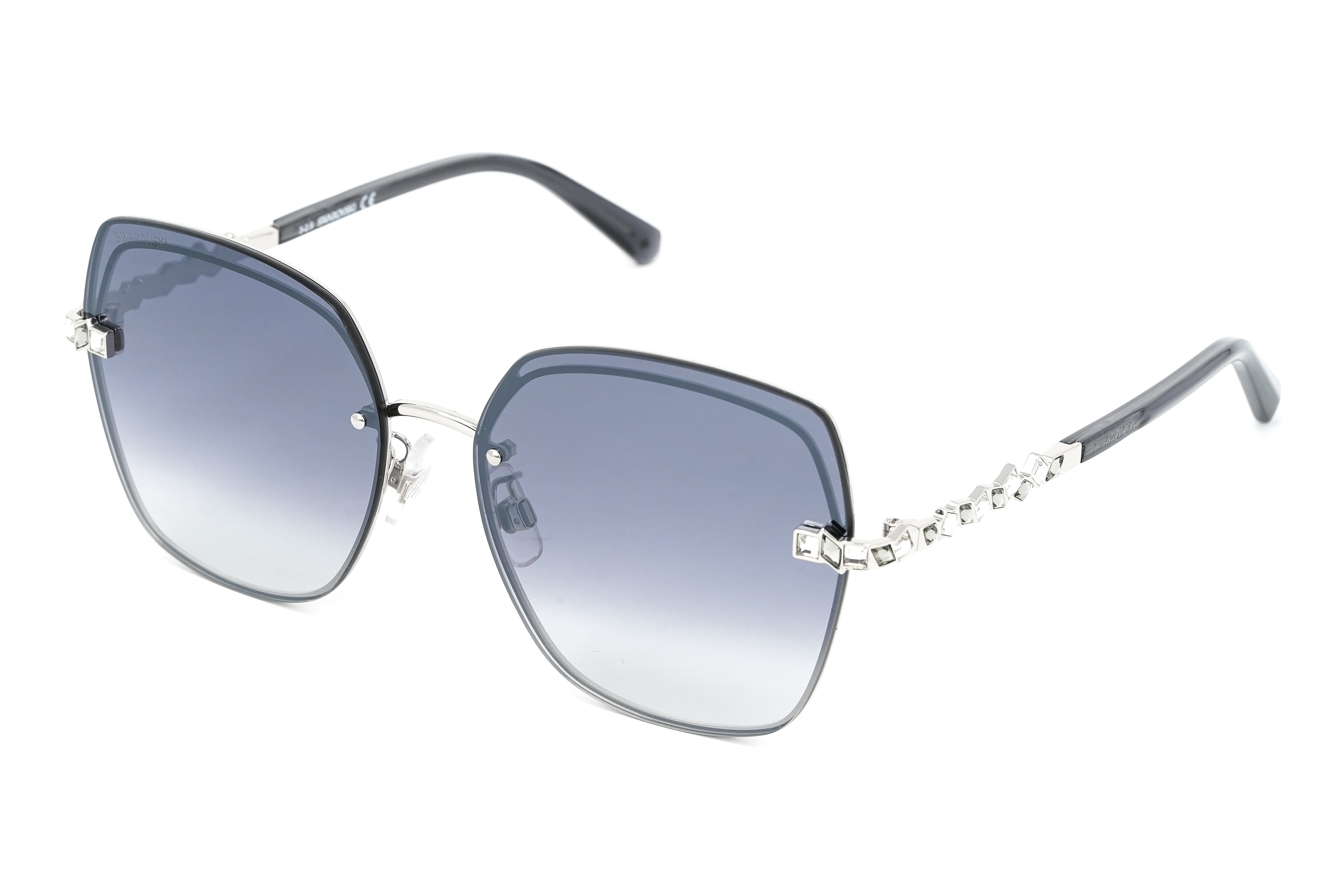 Swarovski Women's Sunglasses Hexagon Pilot Gradient Grey SK0287-D/S 16C-GR8 Sunglasses