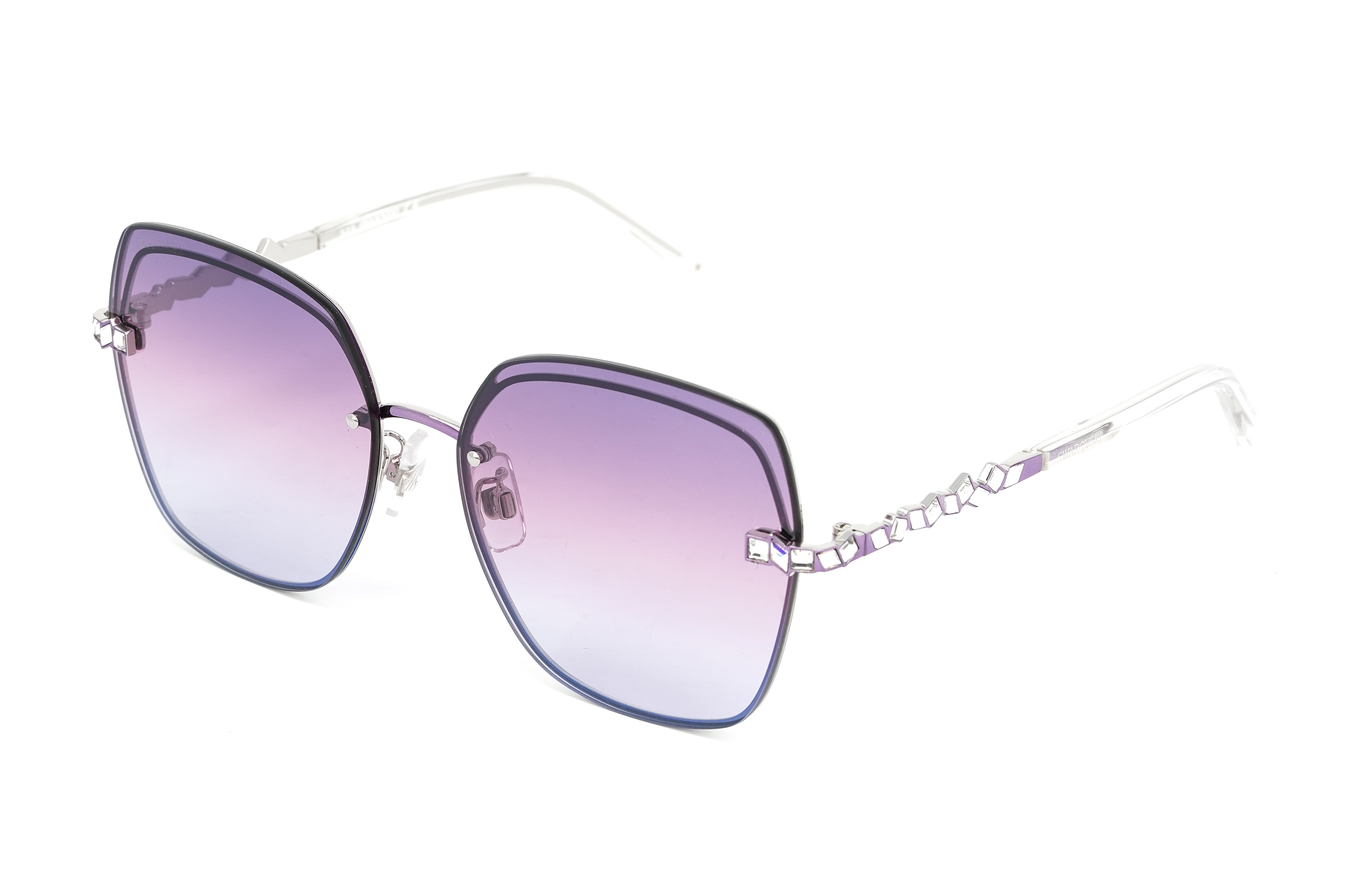 Swarovski Women's Sunglasses Square Gradient Purple SK0287-D/S 83Z-GR8 Sunglasses