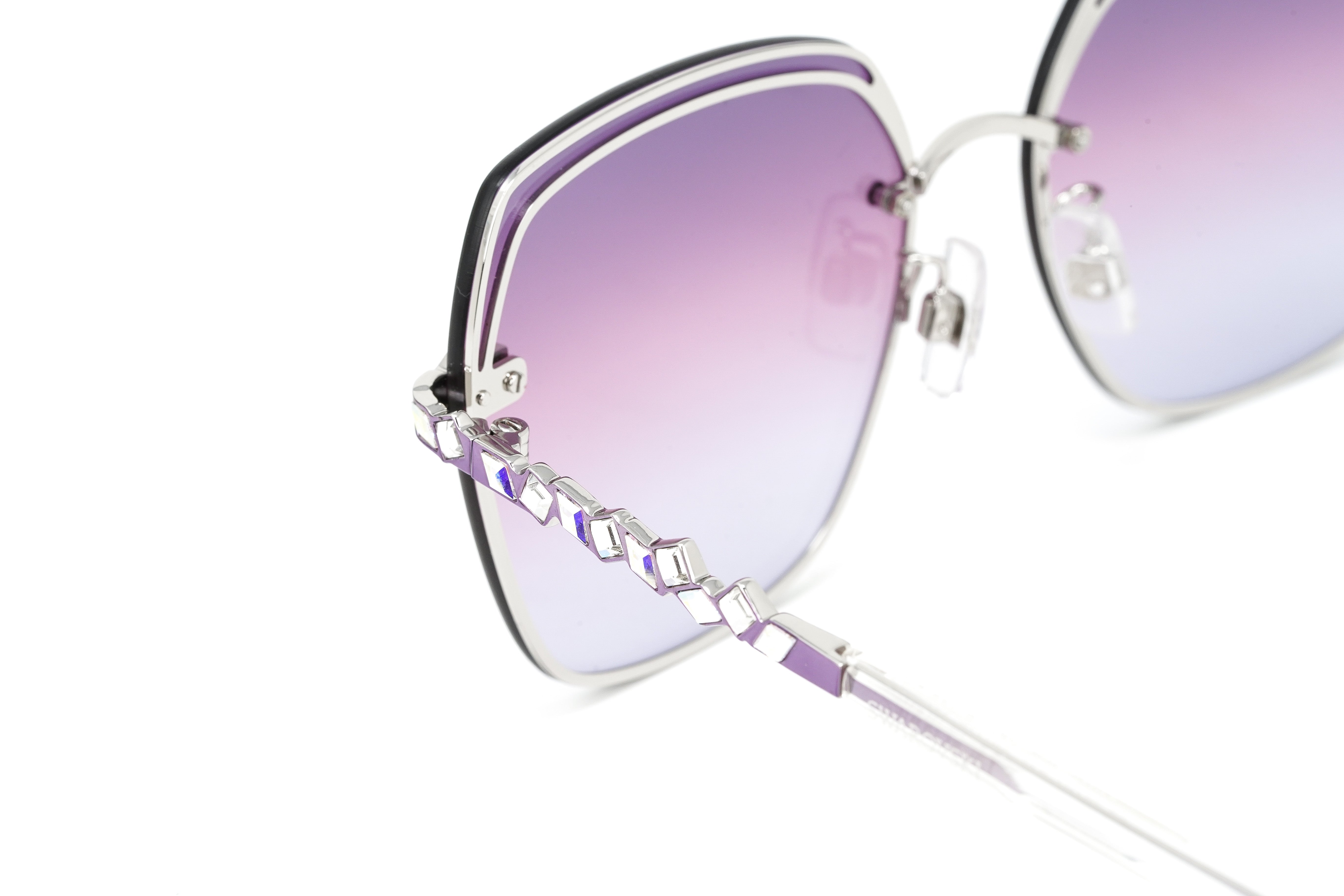 Swarovski Women's Sunglasses Square Gradient Purple SK0287-D/S 83Z-GR8 Sunglasses