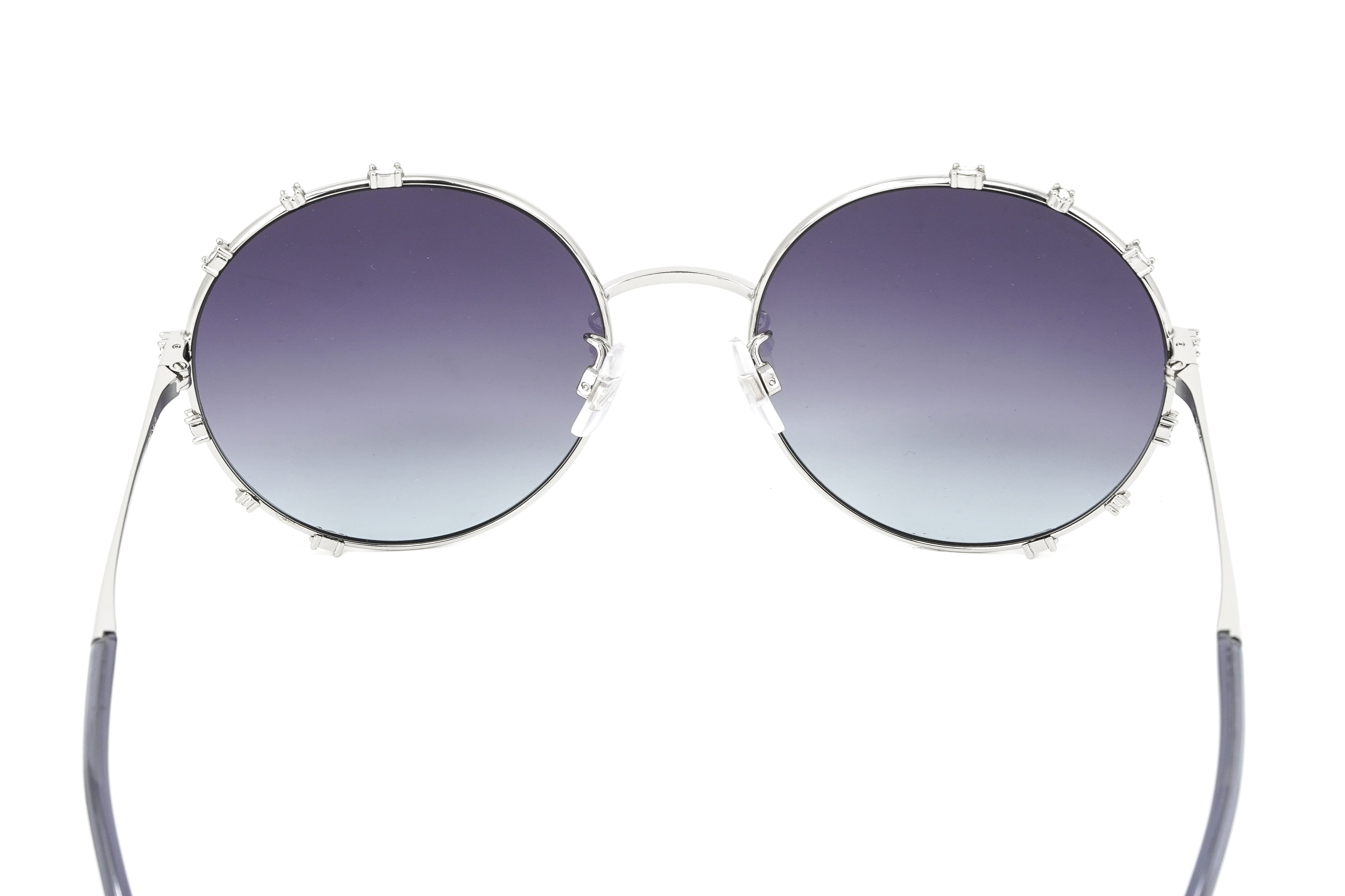 Swarovski Women's Sunglasses Round Silver Gradient Grey SK0289-F/S 16B-GR8 Sunglasses