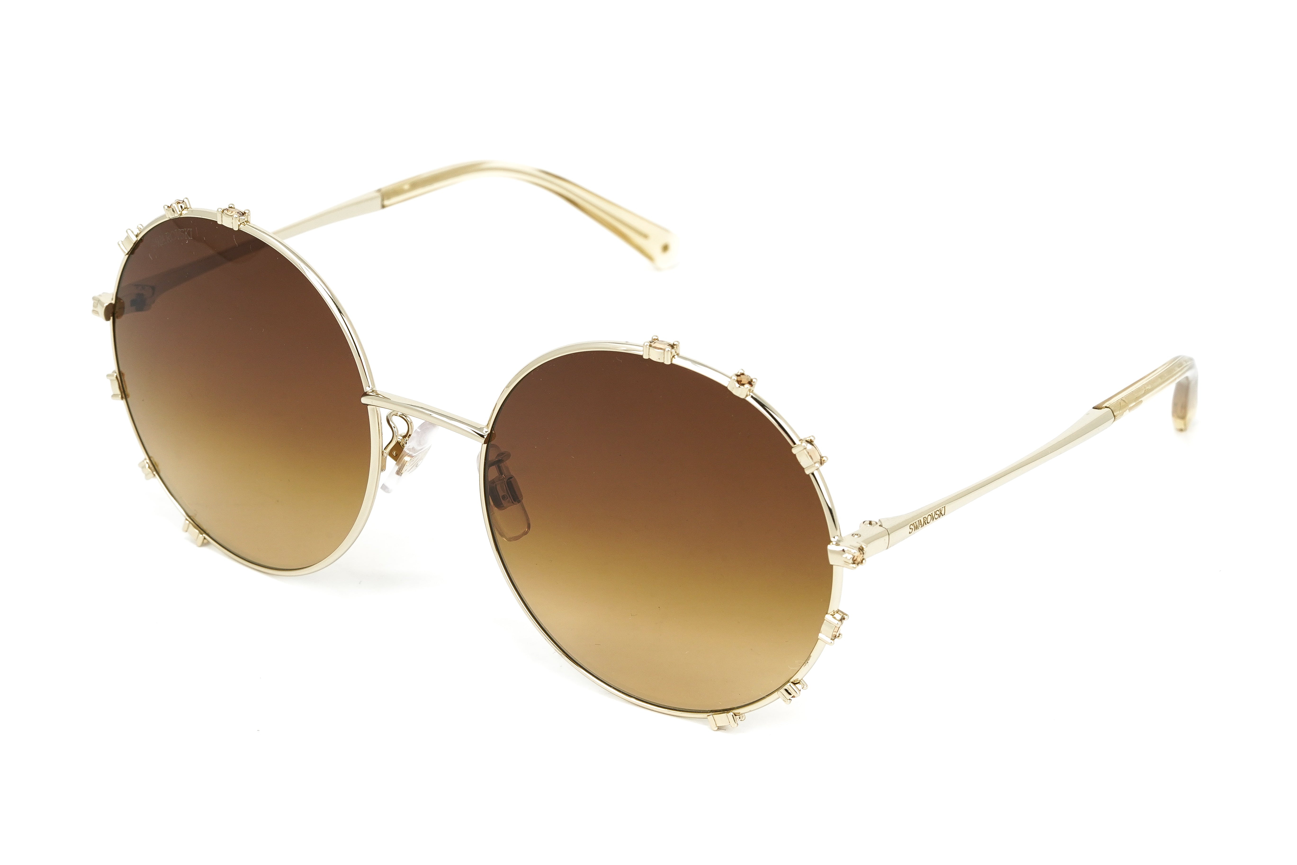 Swarovski Women's Sunglasses Round Gold Gradient Brown SK0289-F/S 30F-GR8 Sunglasses