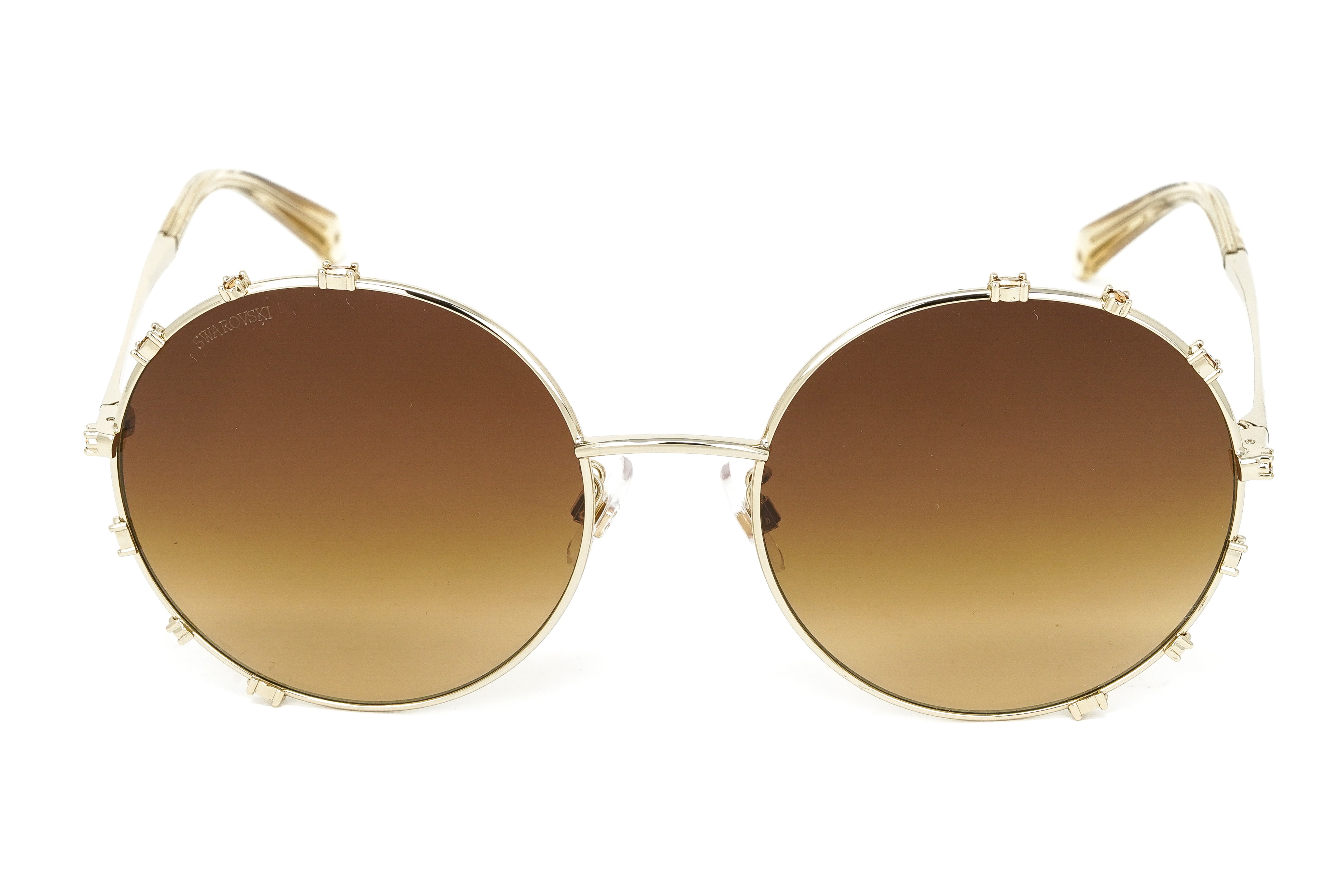 Swarovski Women's Sunglasses Round Gold Gradient Brown SK0289-F/S 30F-GR8 Sunglasses