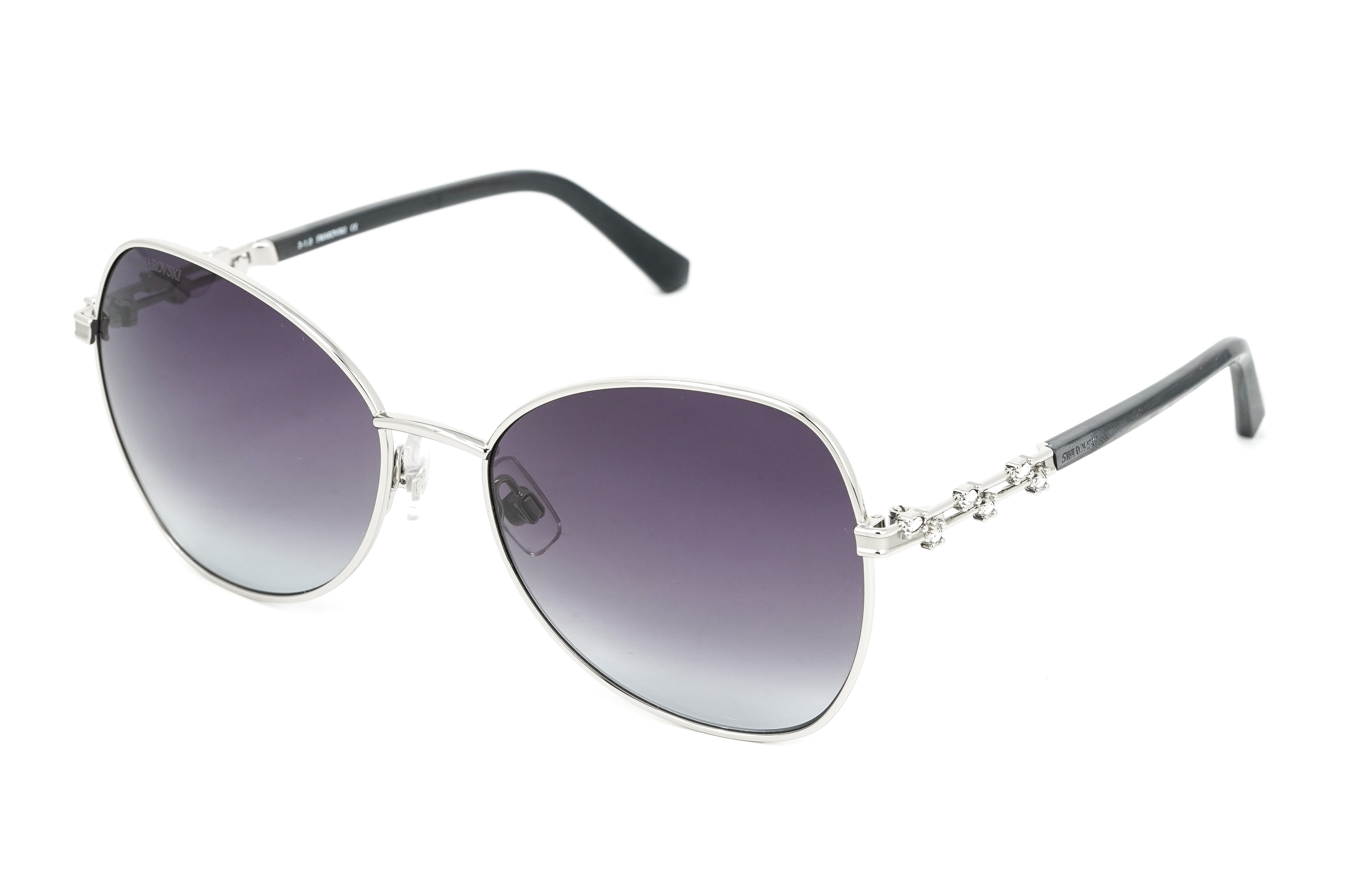Swarovski Women's Sunglasses Butterfly Pilot Dark Grey SK0290/S 16B-GR8 Sunglasses