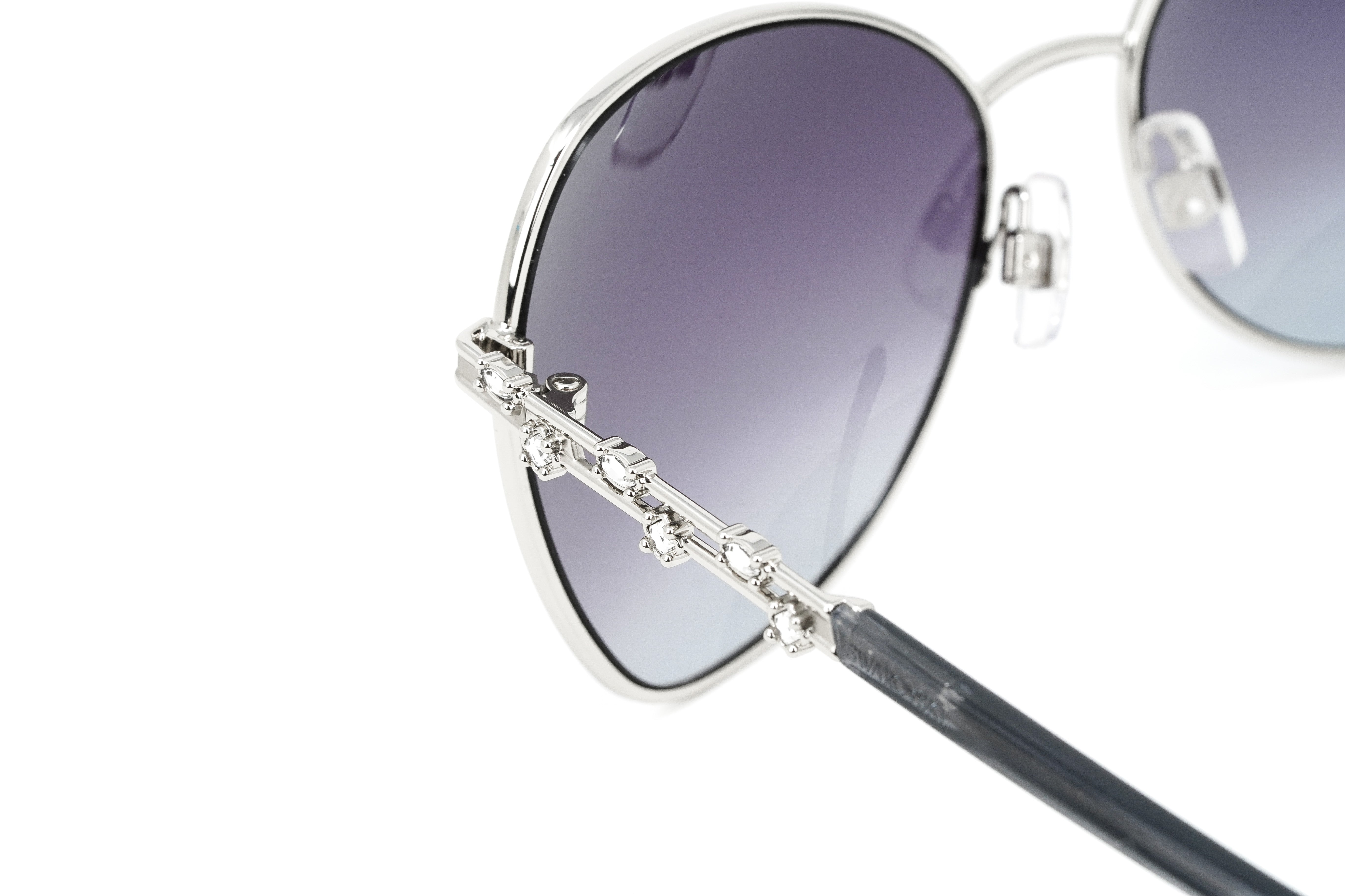 Swarovski Women's Sunglasses Butterfly Pilot Dark Grey SK0290/S 16B-GR8 Sunglasses