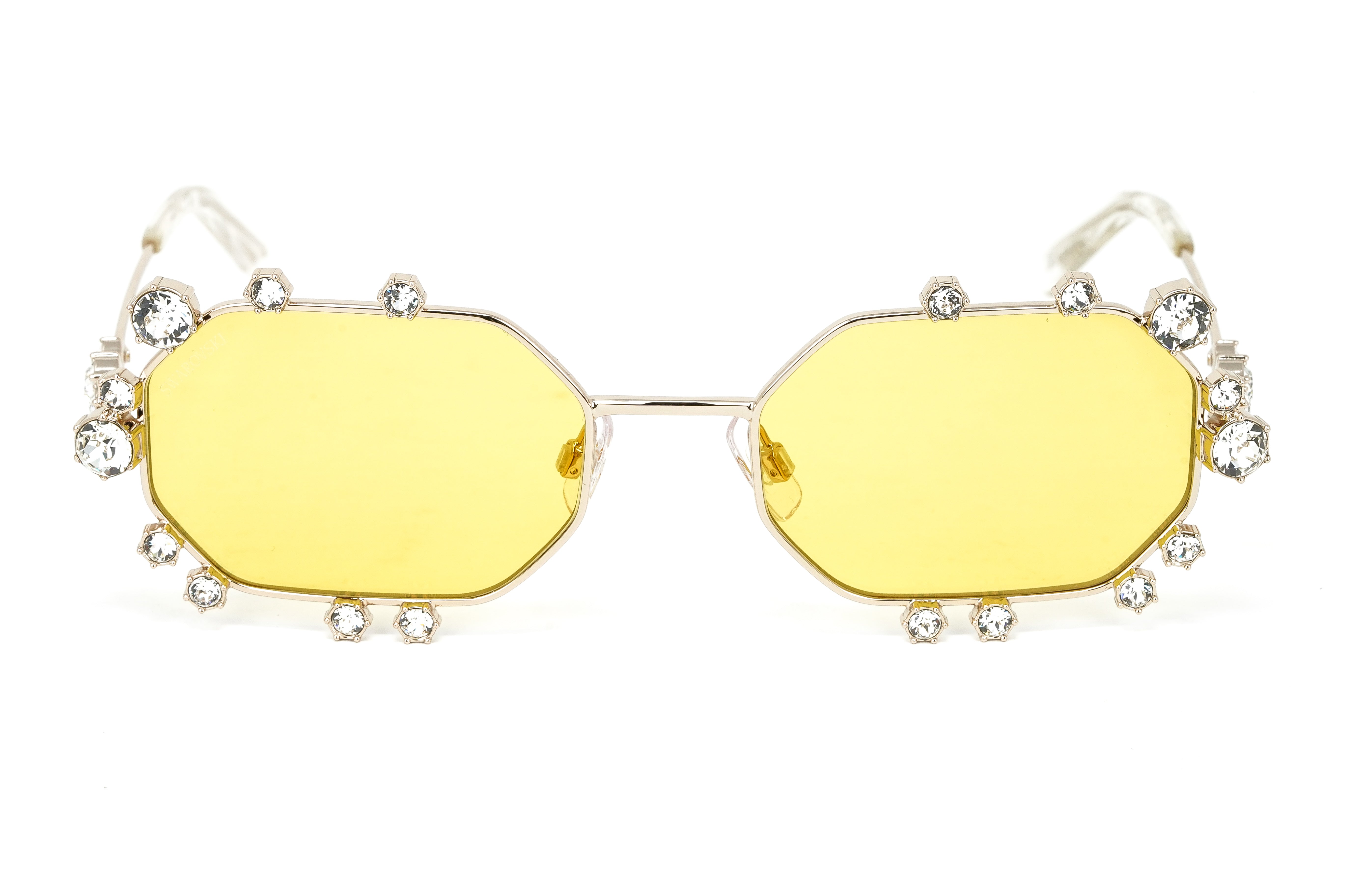 Swarovski Women's Sunglasses Irregular Yellow Mirrored SK0376/S 32G-GR8 Sunglasses