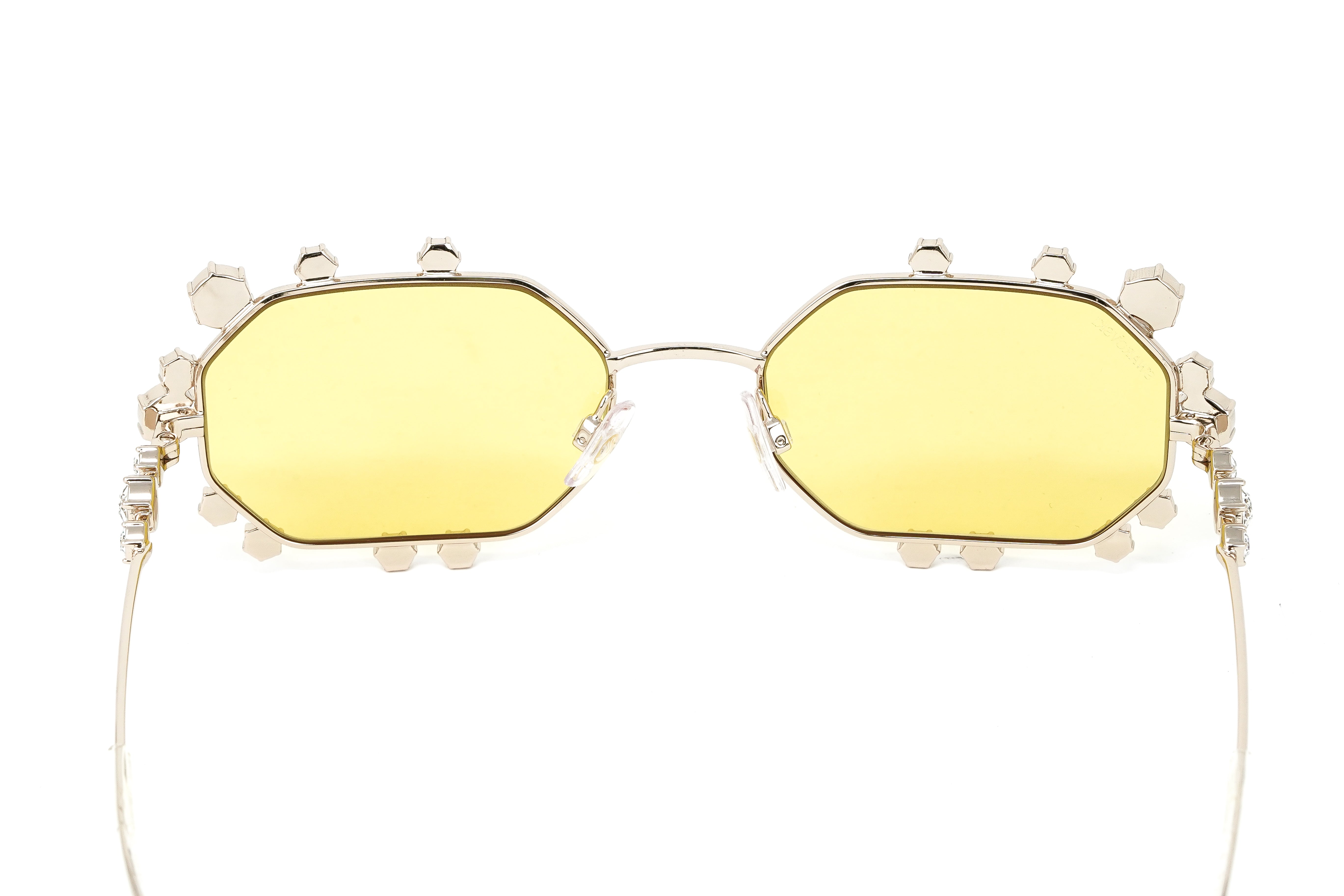 Swarovski Women's Sunglasses Irregular Yellow Mirrored SK0376/S 32G-GR8 Sunglasses