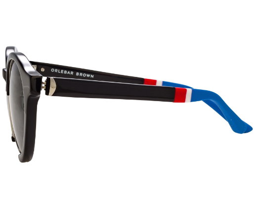 Orlebar Brown Oval Oval Black with Grey Lenses OB47C1SUN-GR8 Sunglasses