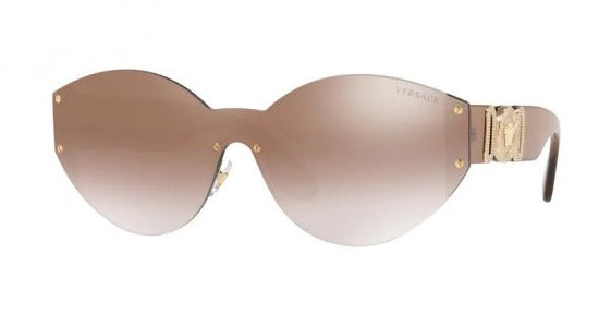 Versace Women's Sunglasses Rimless Cat Eye Beige VE2224 53406K-GR8 Sunglasses