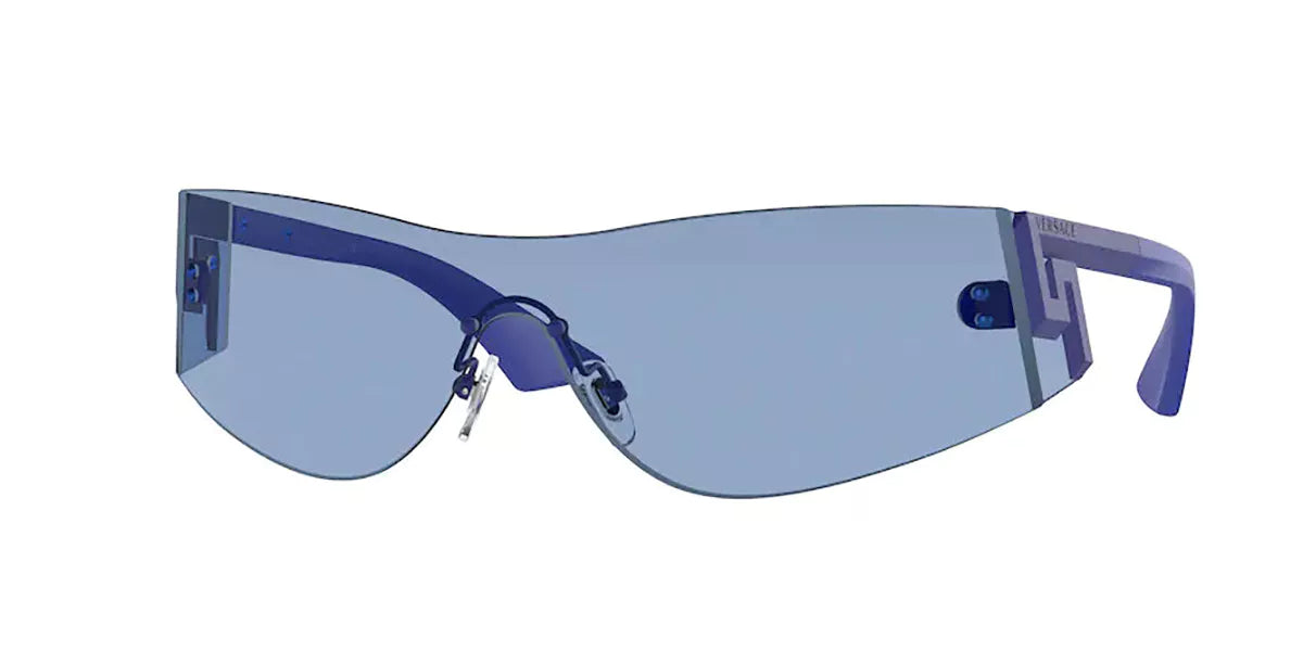 Versace Women's Sunglasses Rimless Shield Blue VE2241 147972-GR8 Sunglasses