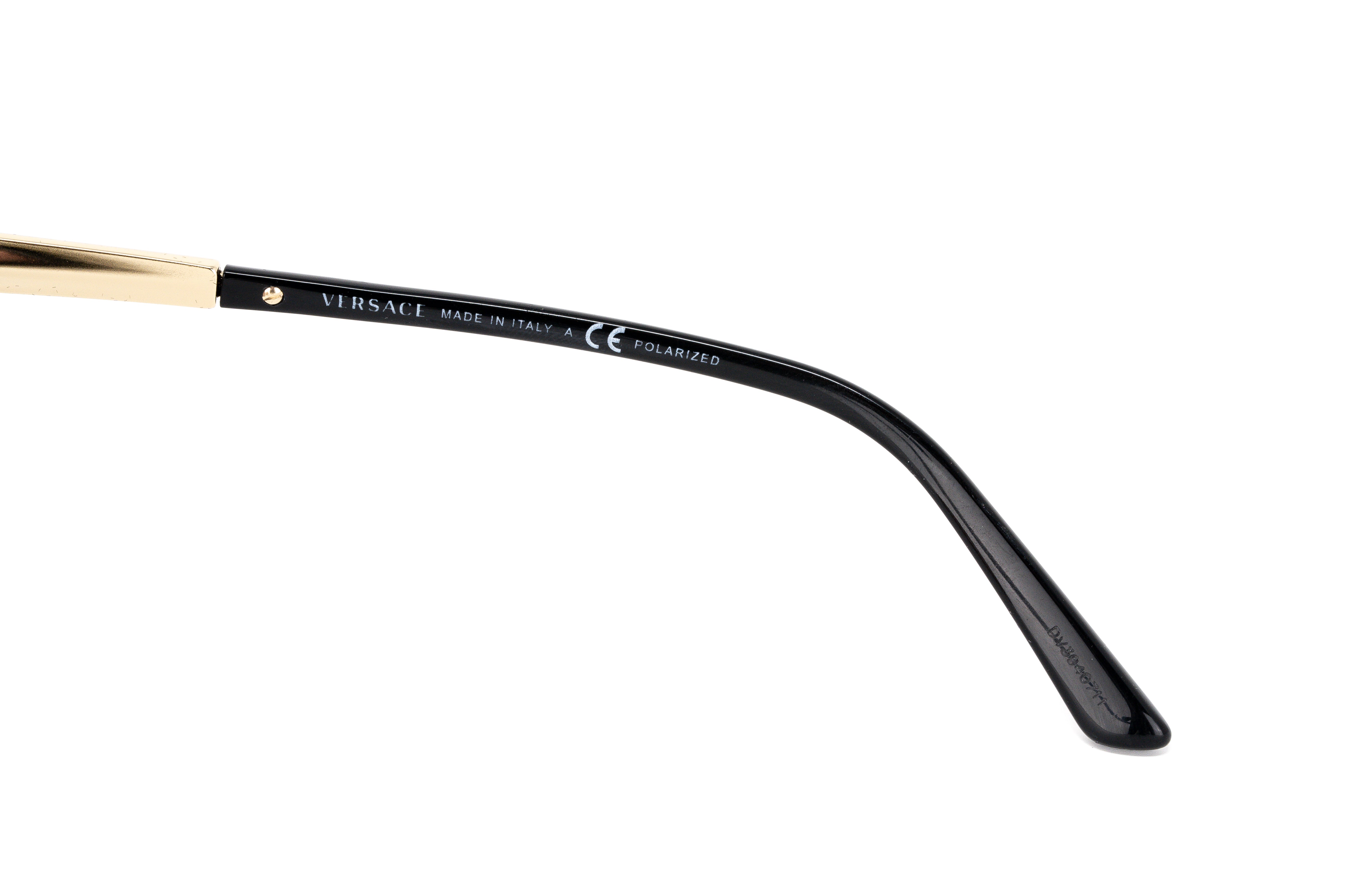 Versace Women's Sunglasses Square Black/Pale Gold Polar VE2168 13772T-GR8 Sunglasses