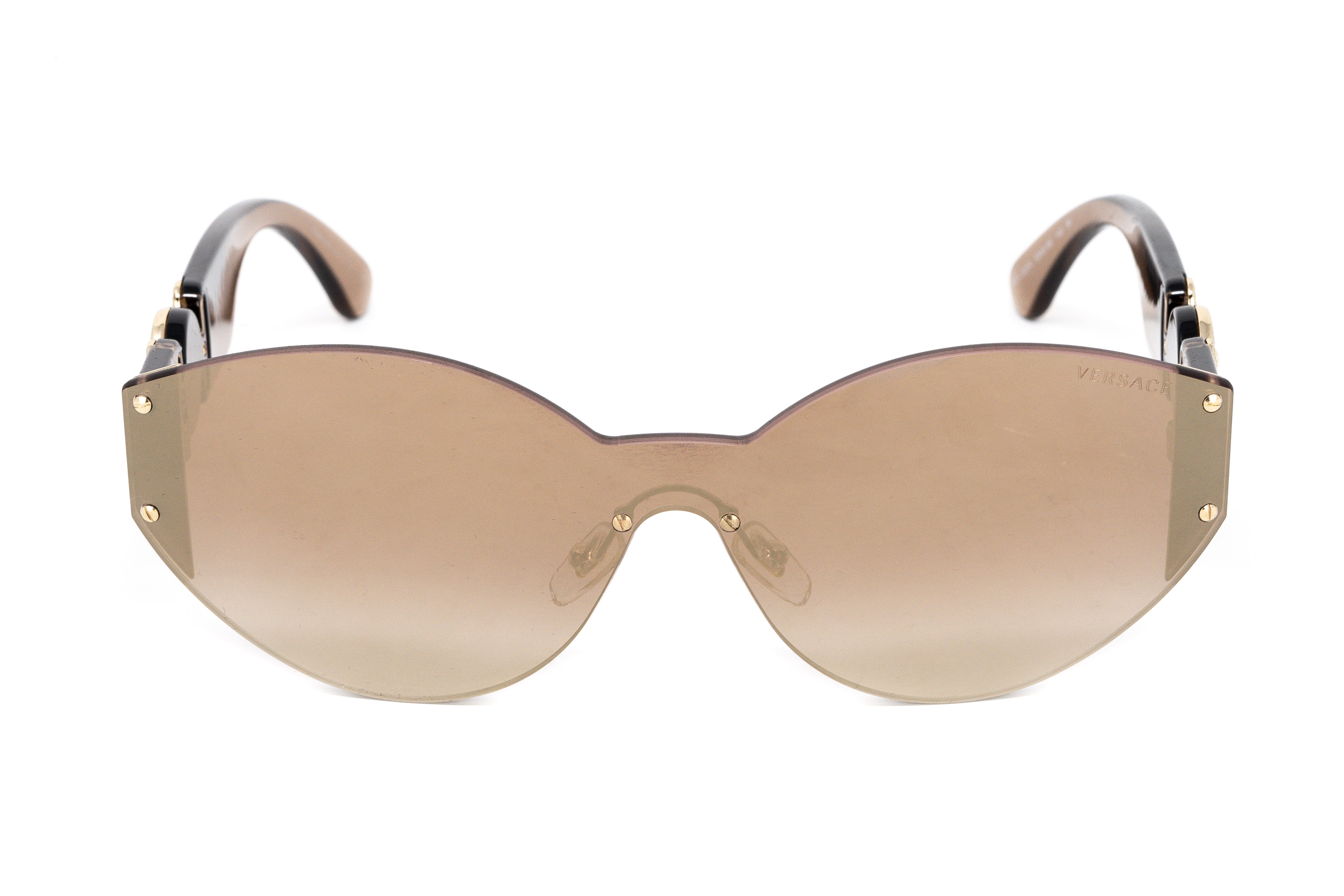 Versace Women's Sunglasses Rimless Cat Eye Beige VE2224 53406K-GR8 Sunglasses