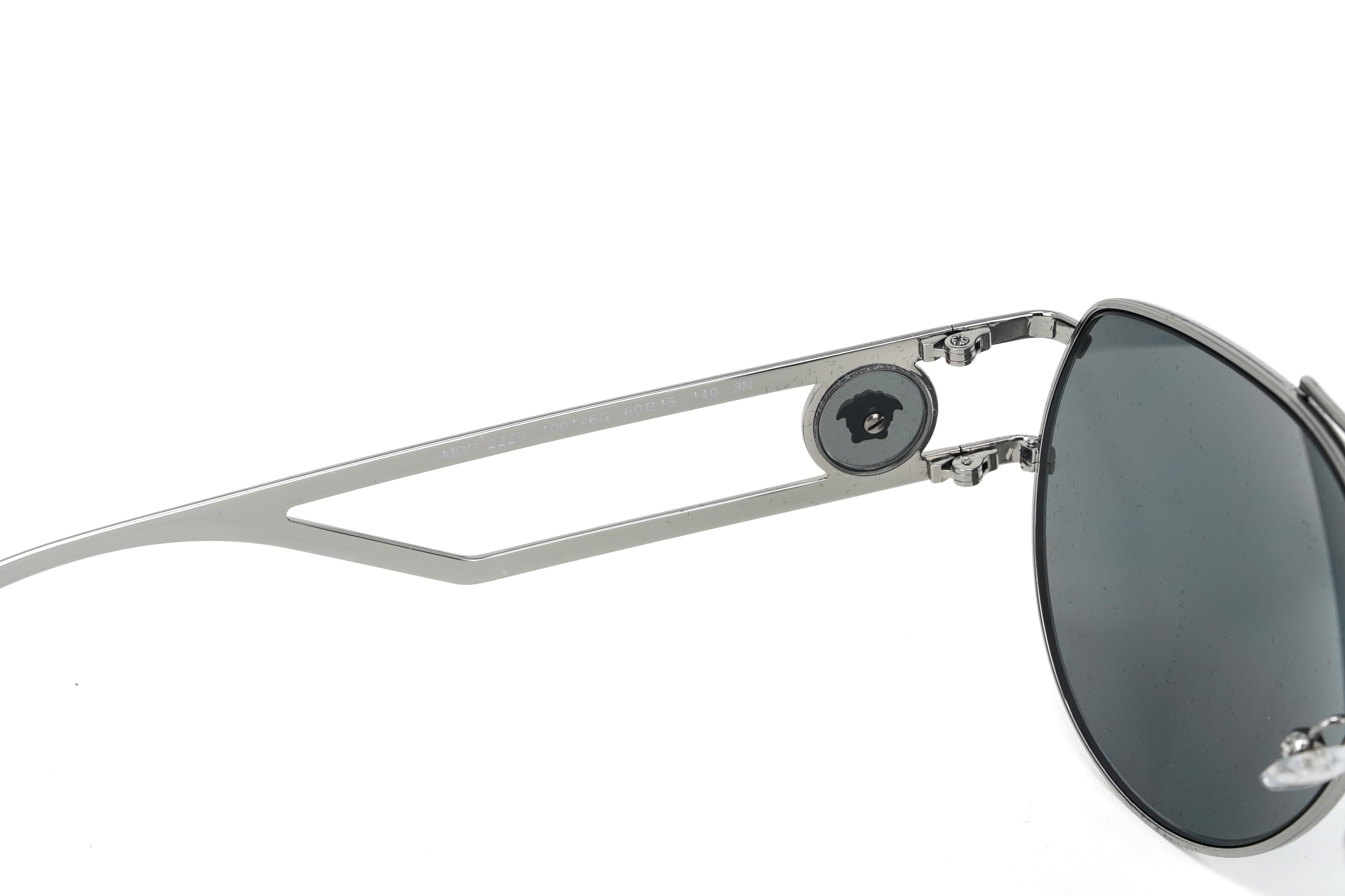 Versace Men's Sunglasses Medusa Pilot Silver Mirror VE2225 10016G-GR8 Sunglasses