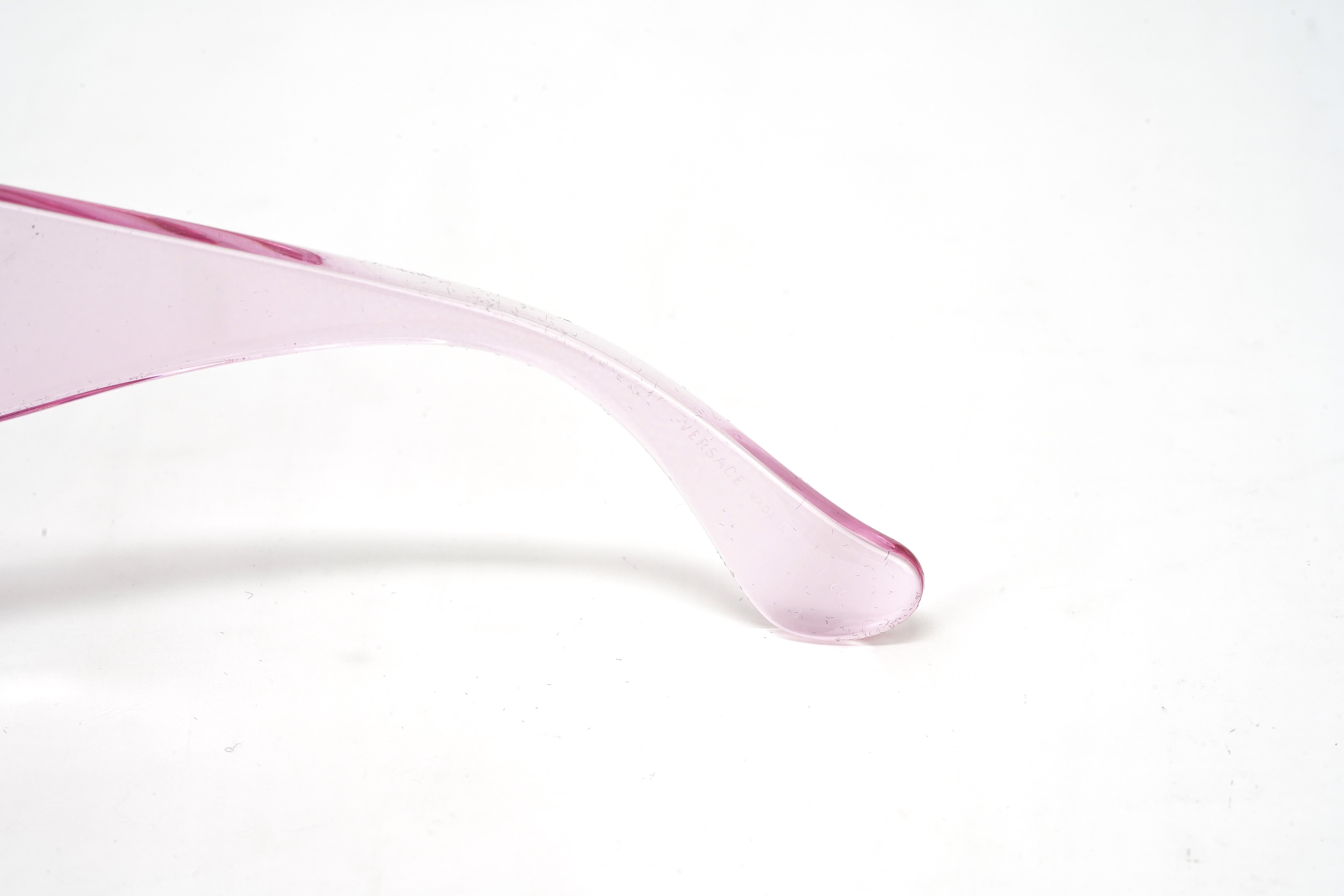 Versace Women's Sunglasses Cat Eye Transparent Pink VE2234 125284-GR8 Sunglasses