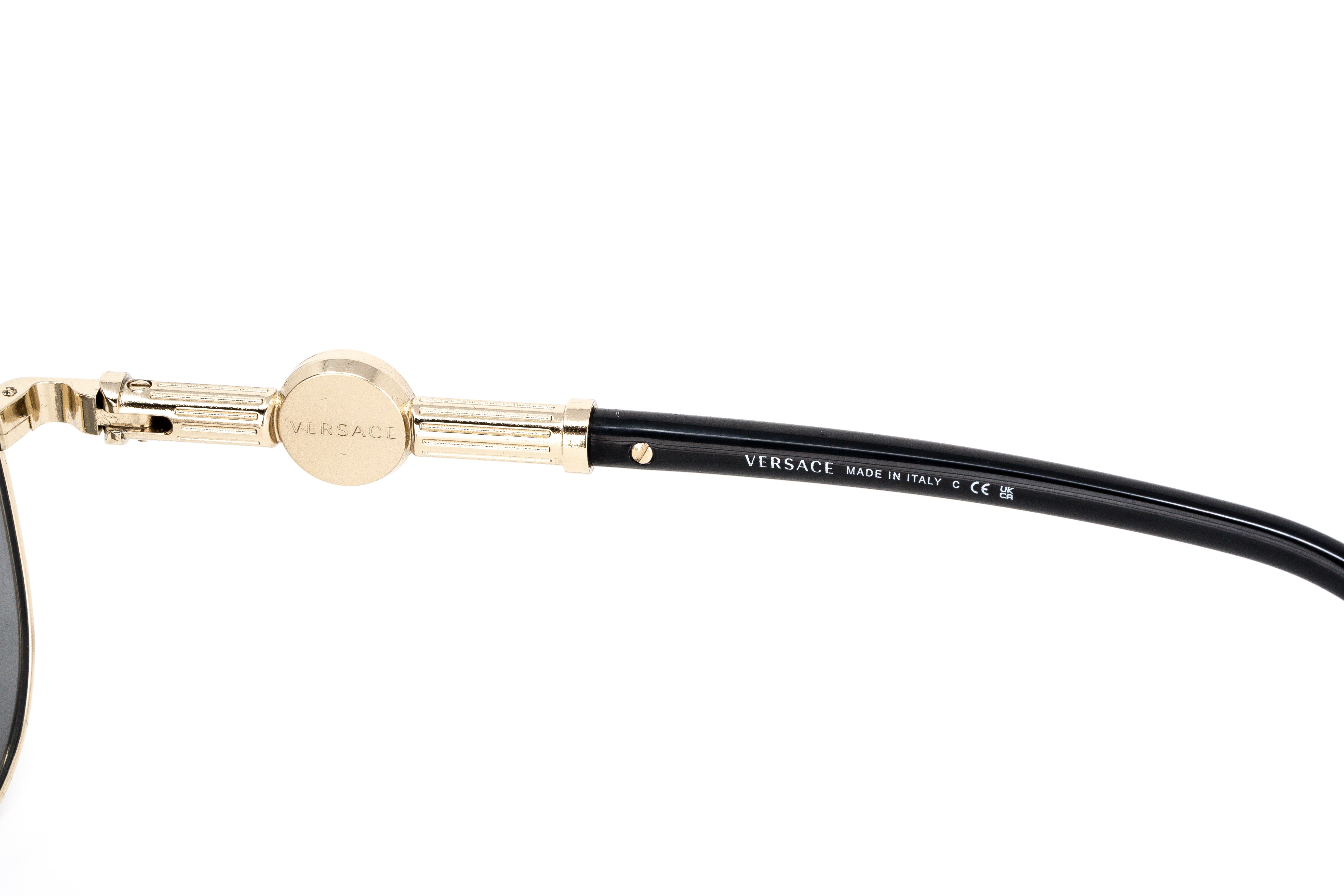 Versace Unisex Sunglasses Pilot Pale Gold VE2236 12526G-GR8 Sunglasses