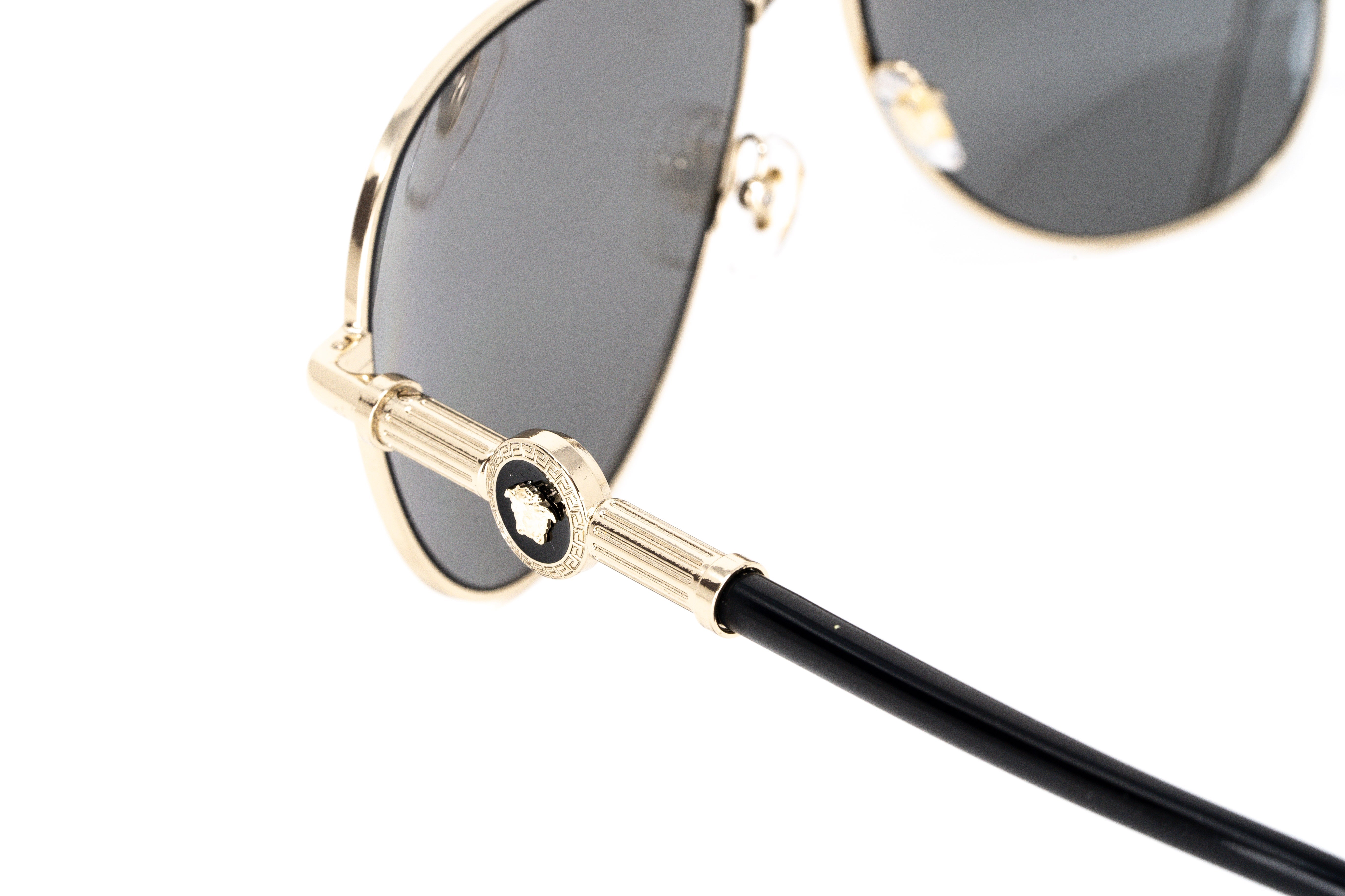 Versace Unisex Sunglasses Pilot Pale Gold VE2236 12526G-GR8 Sunglasses