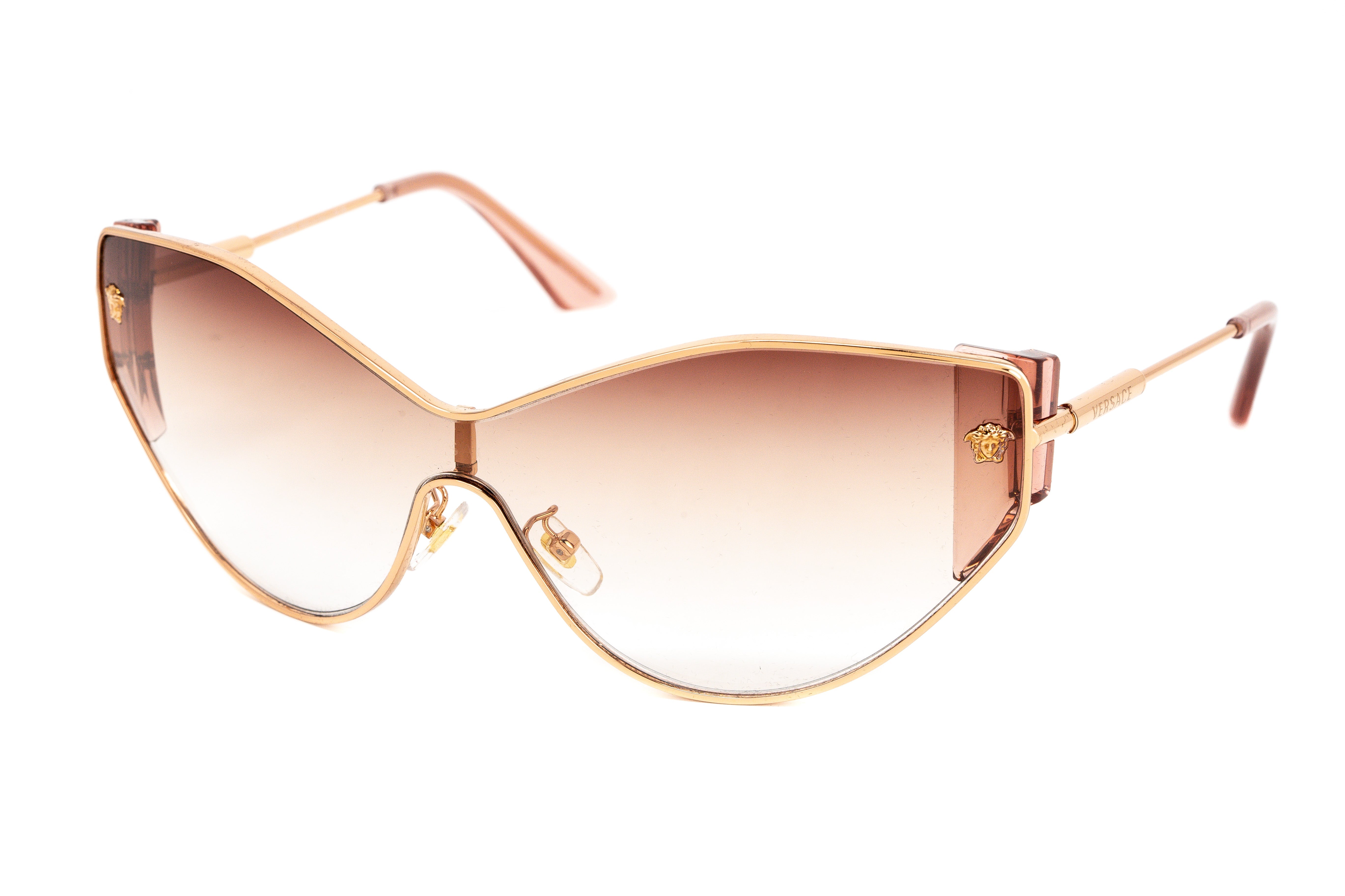 Versace Women's Sunglasses Cat Eye Rose Gold/Pink Graduated VE2239 14120P-GR8 Sunglasses