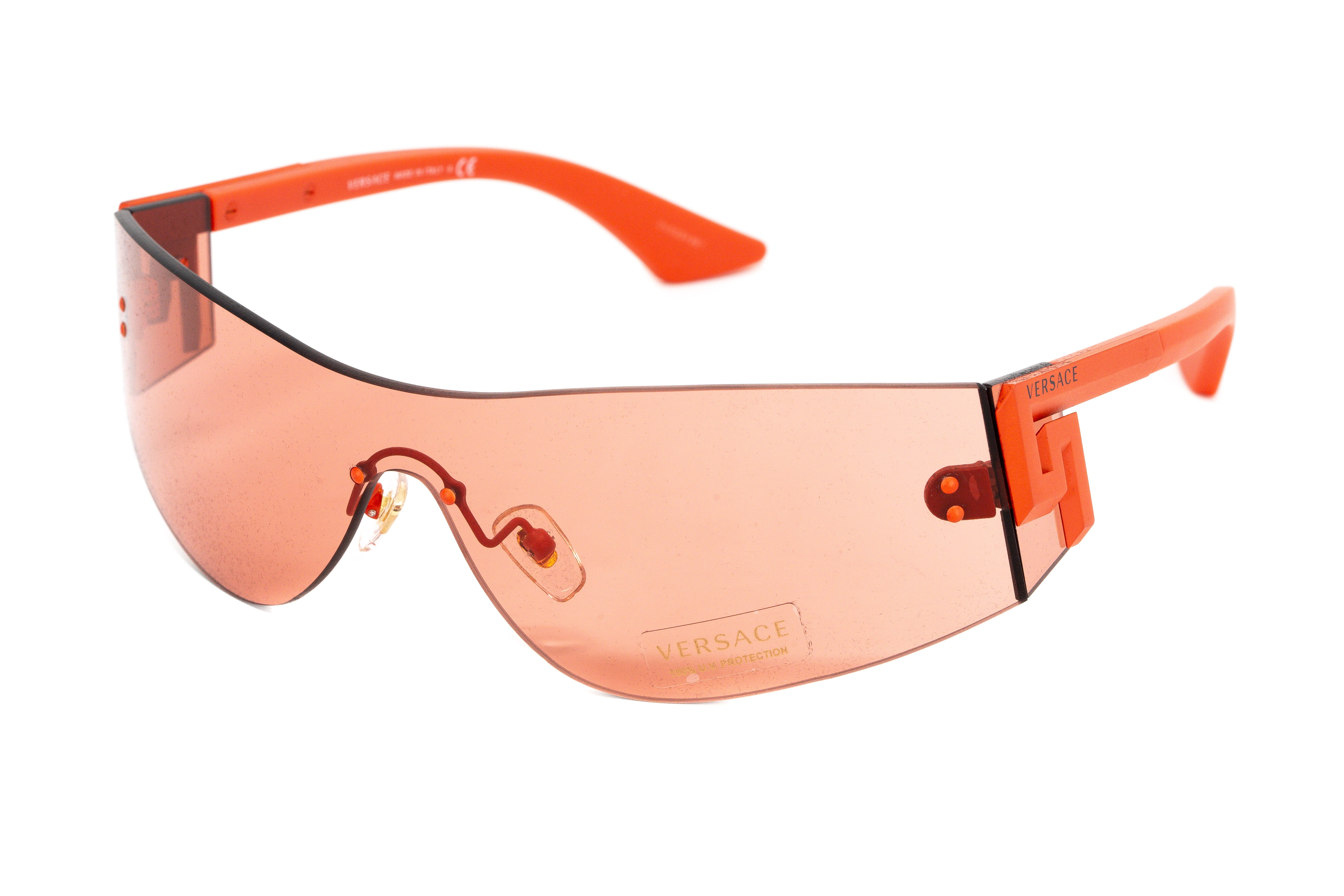 Versace Women's Sunglasses Rimless Shield Red VE2241 147884-GR8 Sunglasses