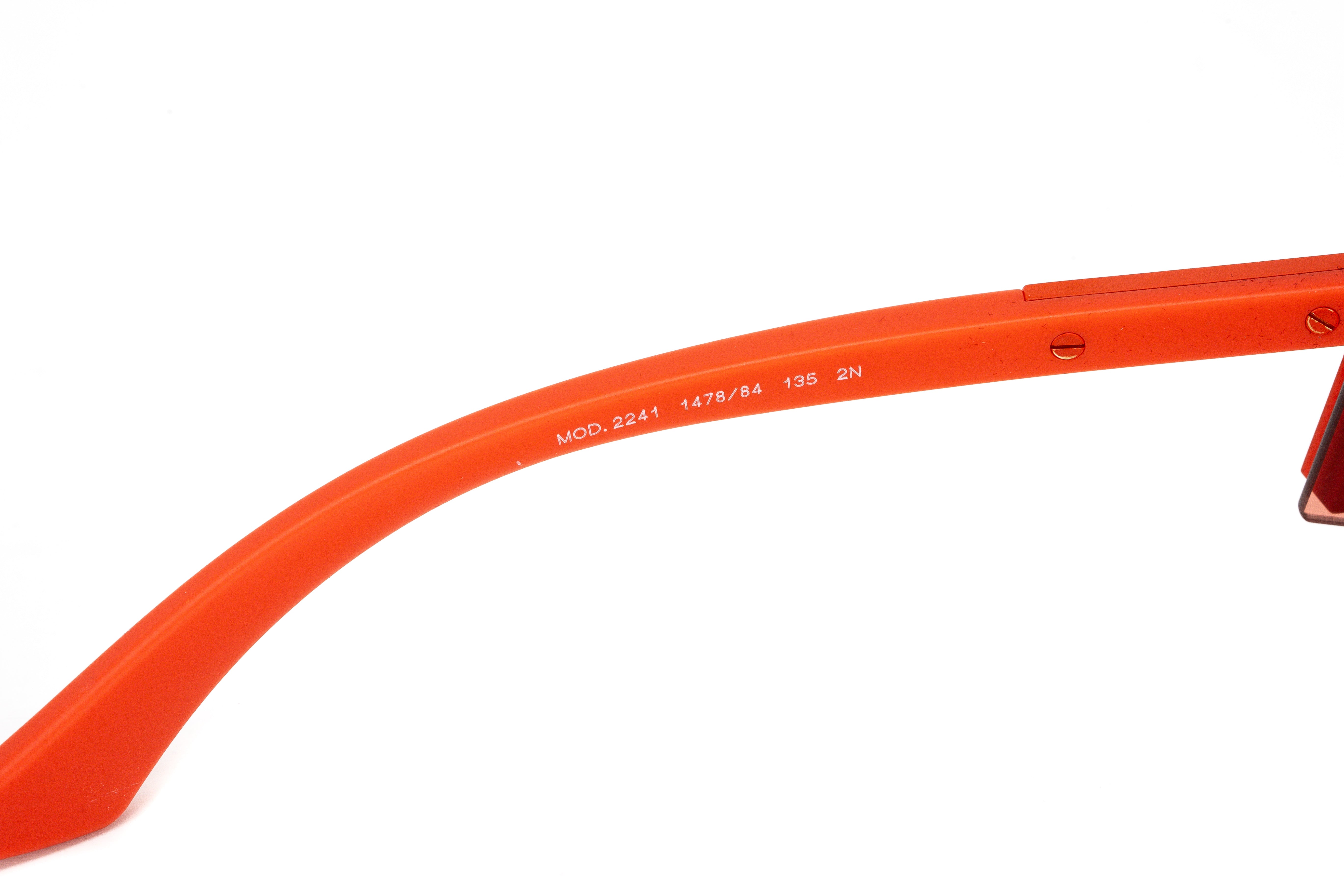 Versace Women's Sunglasses Rimless Shield Red VE2241 147884-GR8 Sunglasses