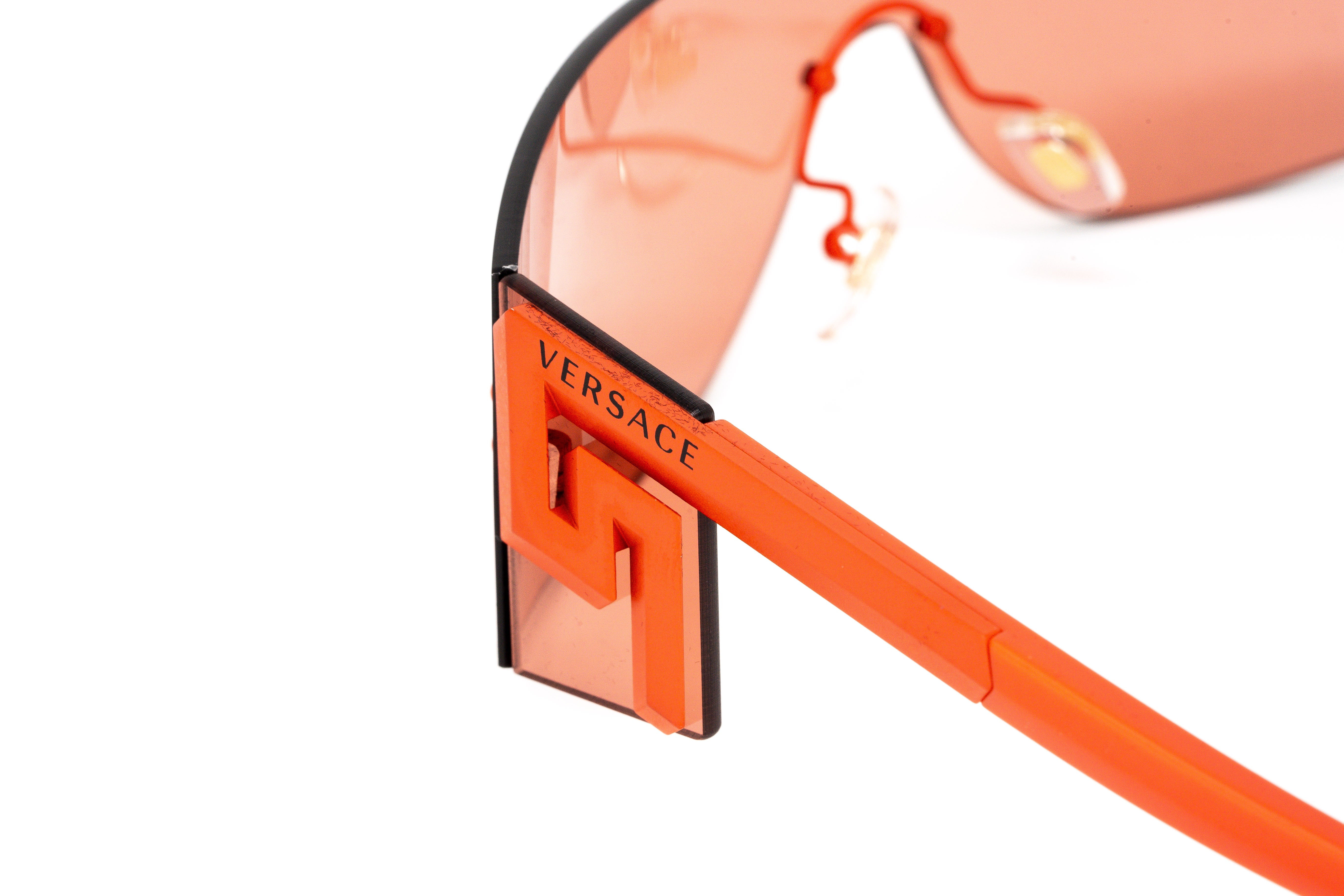 Versace Women's Sunglasses Rimless Shield Red VE2241 147884-GR8 Sunglasses