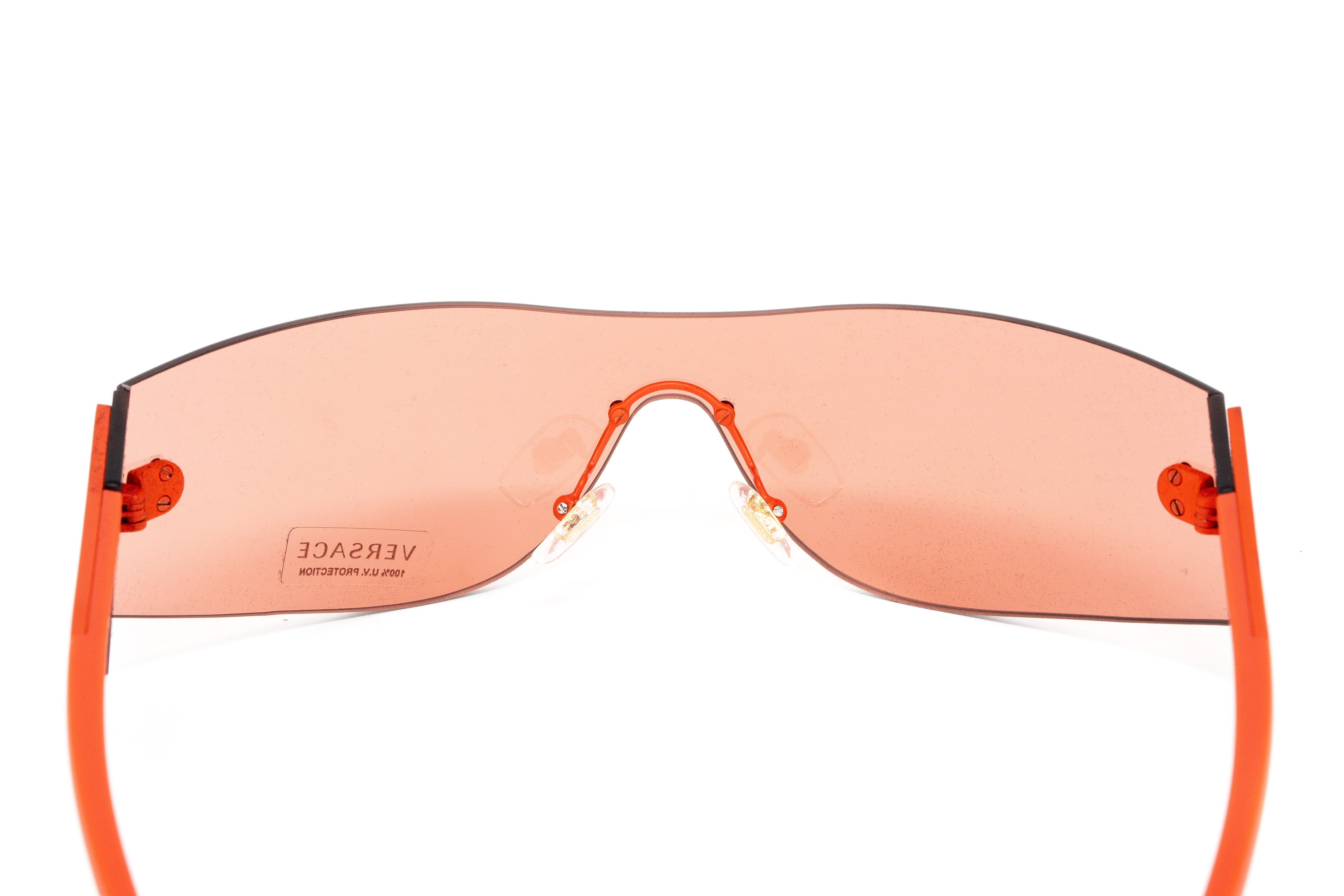 Versace Women's Sunglasses Rimless Shield Red VE2241 147884-GR8 Sunglasses