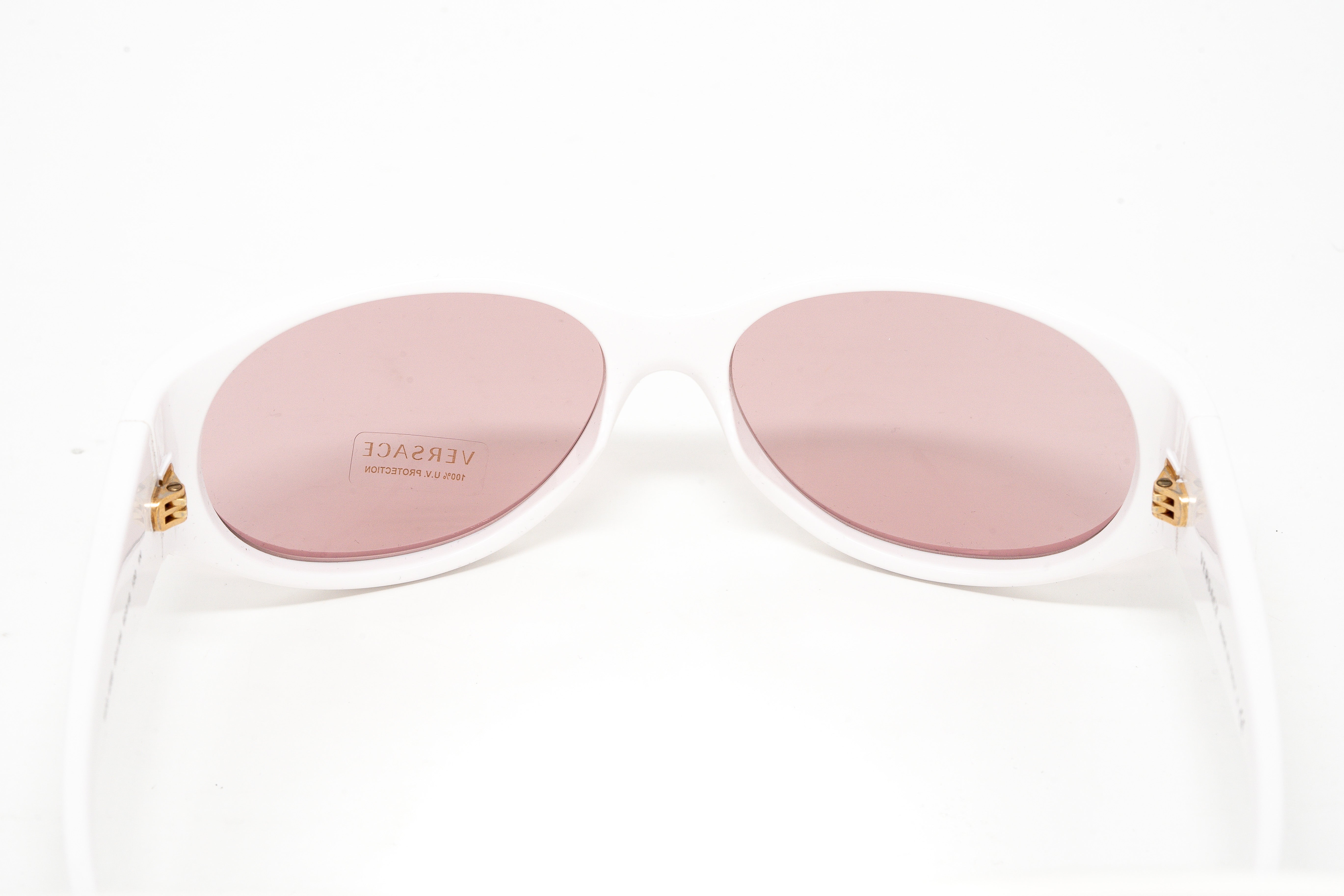 Versace Women's Sunglasses Cat Eye White/Pink VE4386 401/84-GR8 Sunglasses