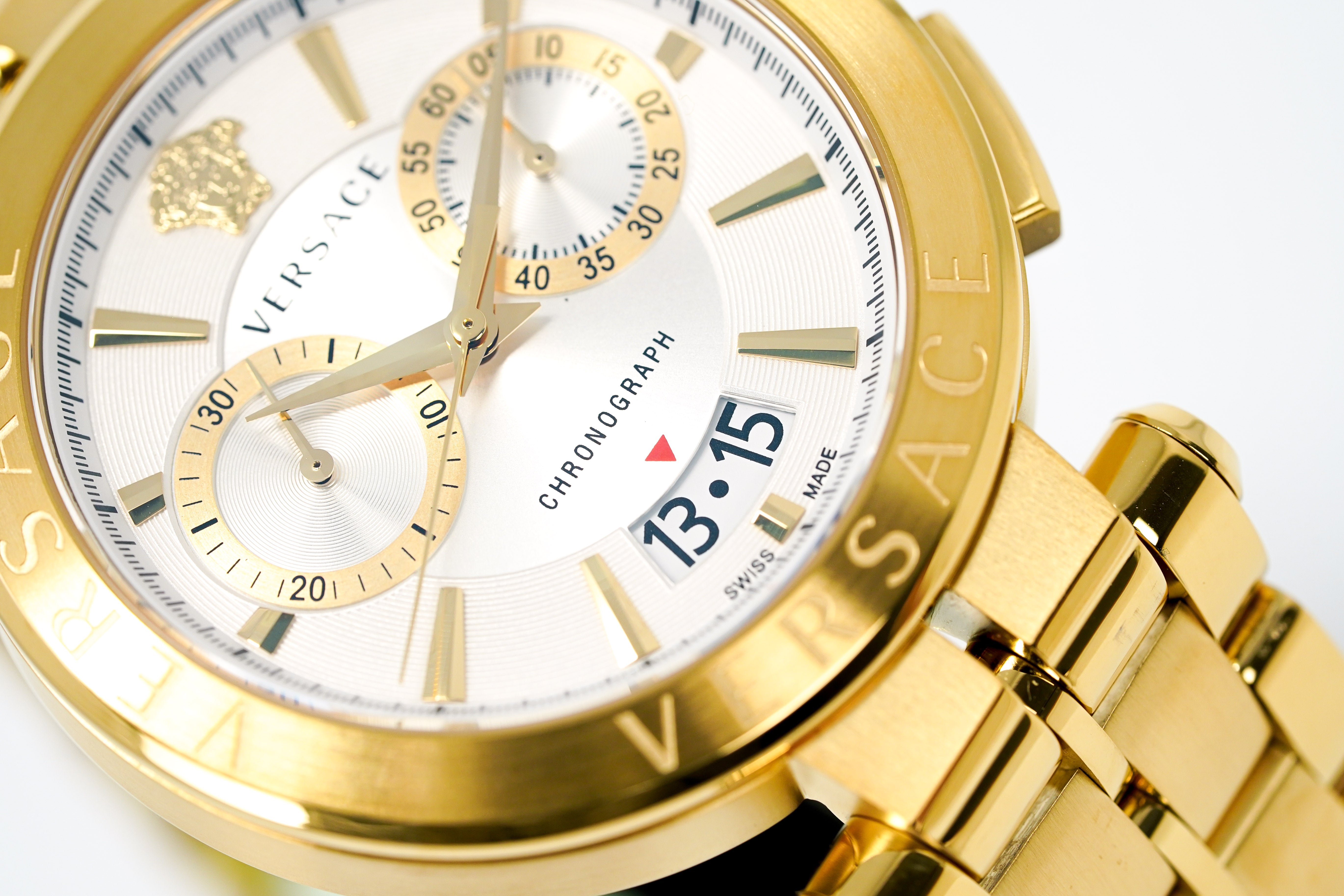 Versace Men's Watch Chronograph Aion Gold VE1D00419-GR8 Sunglasses