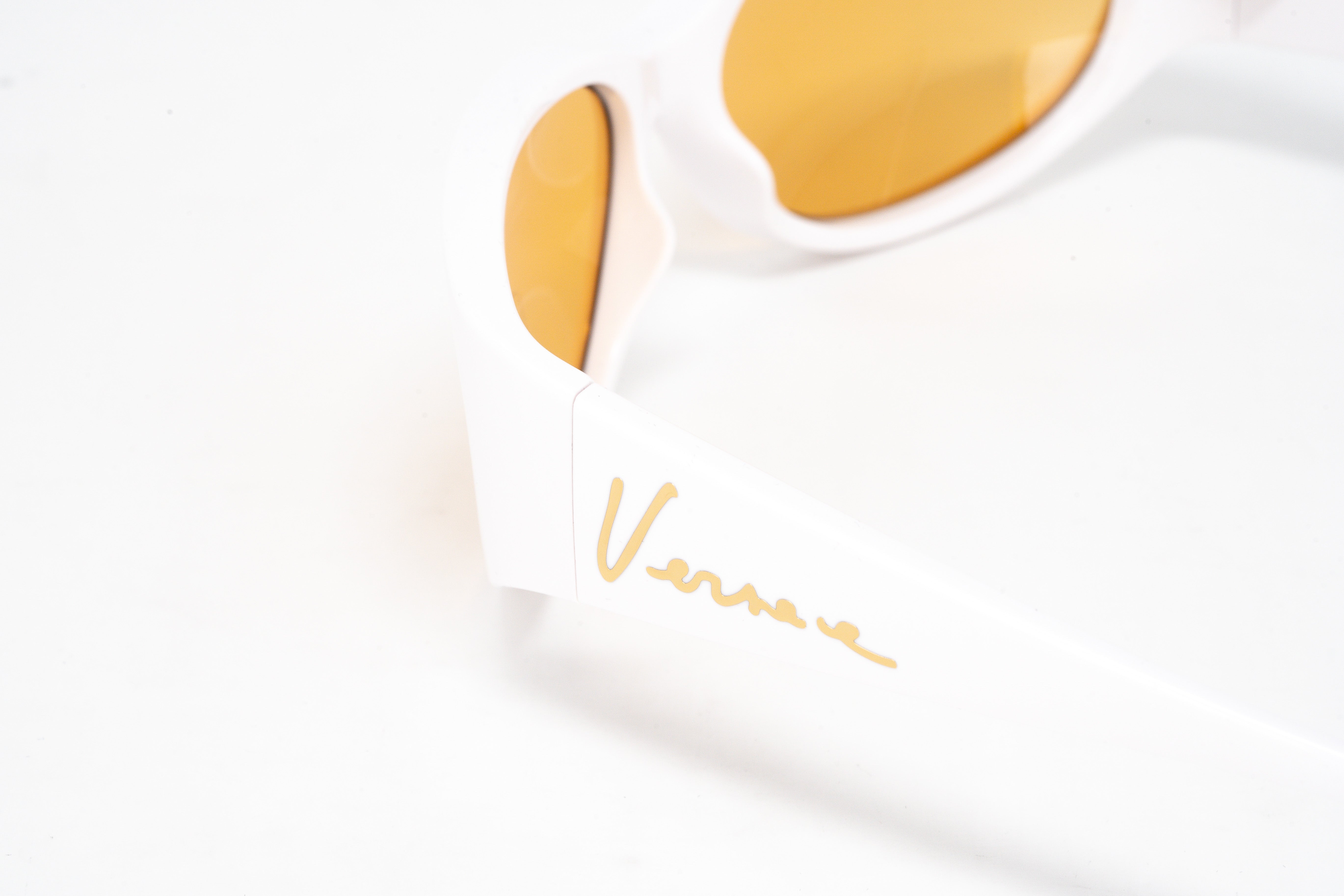 Versace Women's Sunglasses Cat Eye White/Yellow VE4386 401/7-GR8 Sunglasses