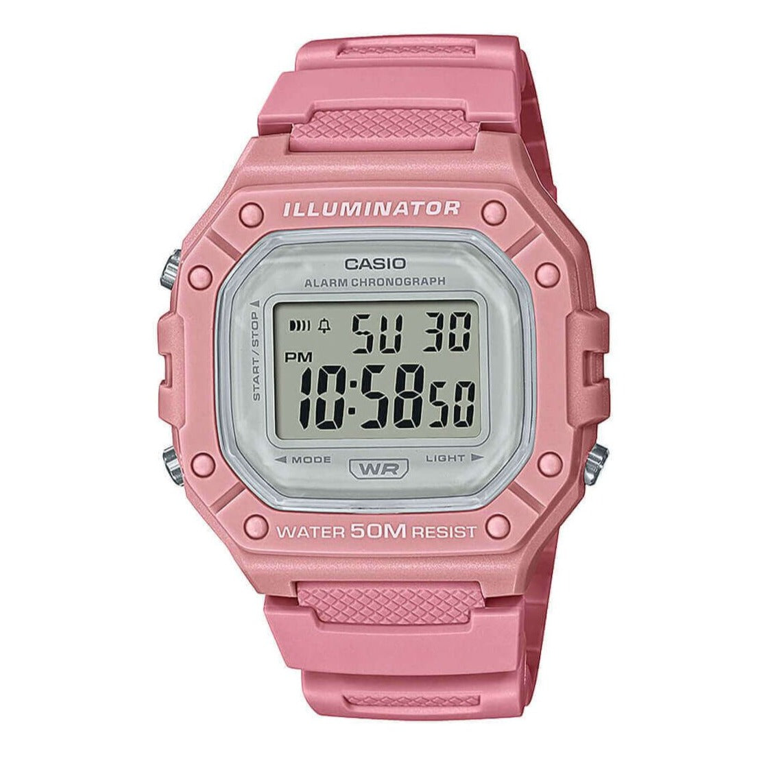 Casio Watch Chronograph Digital Pink W-218HC-4AVDF