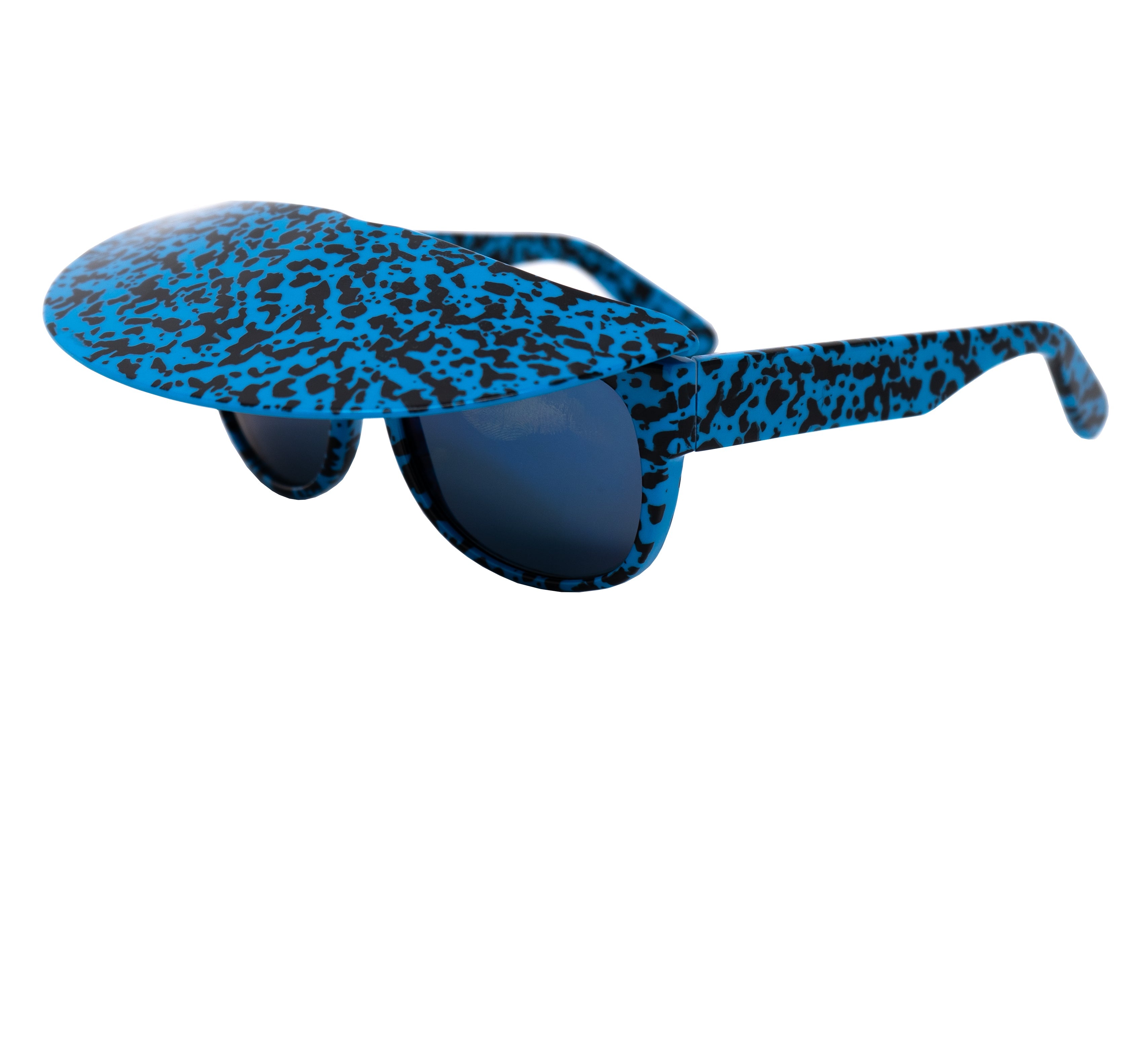 Bernhard Willhelm Sunglasses Unisex Blue Visor Blue Mirror Lenses Cat 3-GR8 Sunglasses