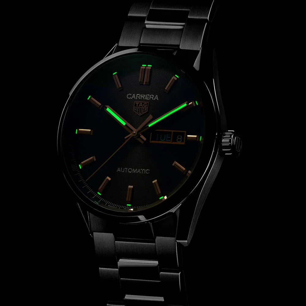 Tag Heuer Watch Carrera Day-Date Automatic Black Rose Gold WBN2013.BA0640-GR8 Sunglasses