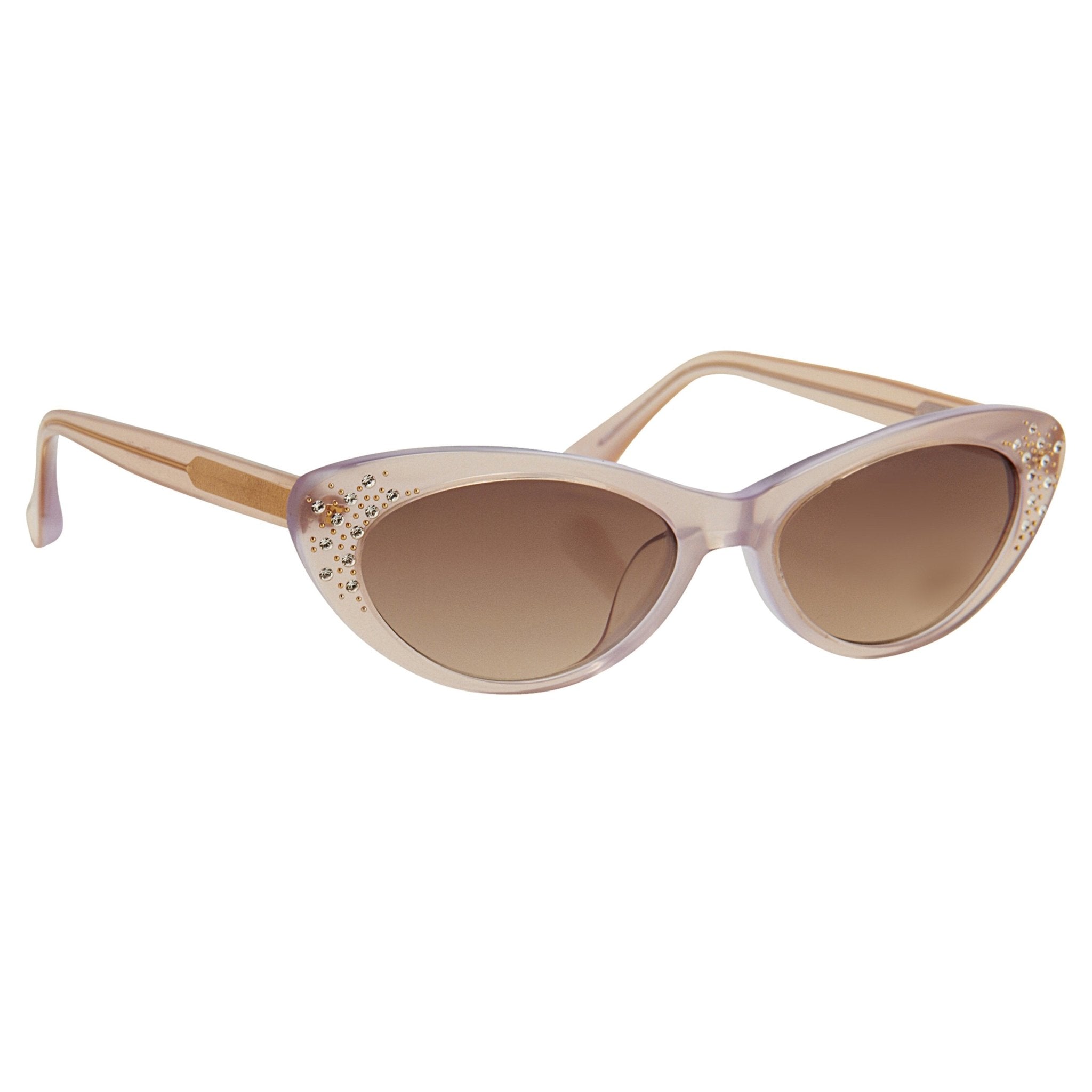 Agent Provocateur Ladies Sunglasses Cat Eye Beige and Brown AP21C12SUN-GR8 Sunglasses