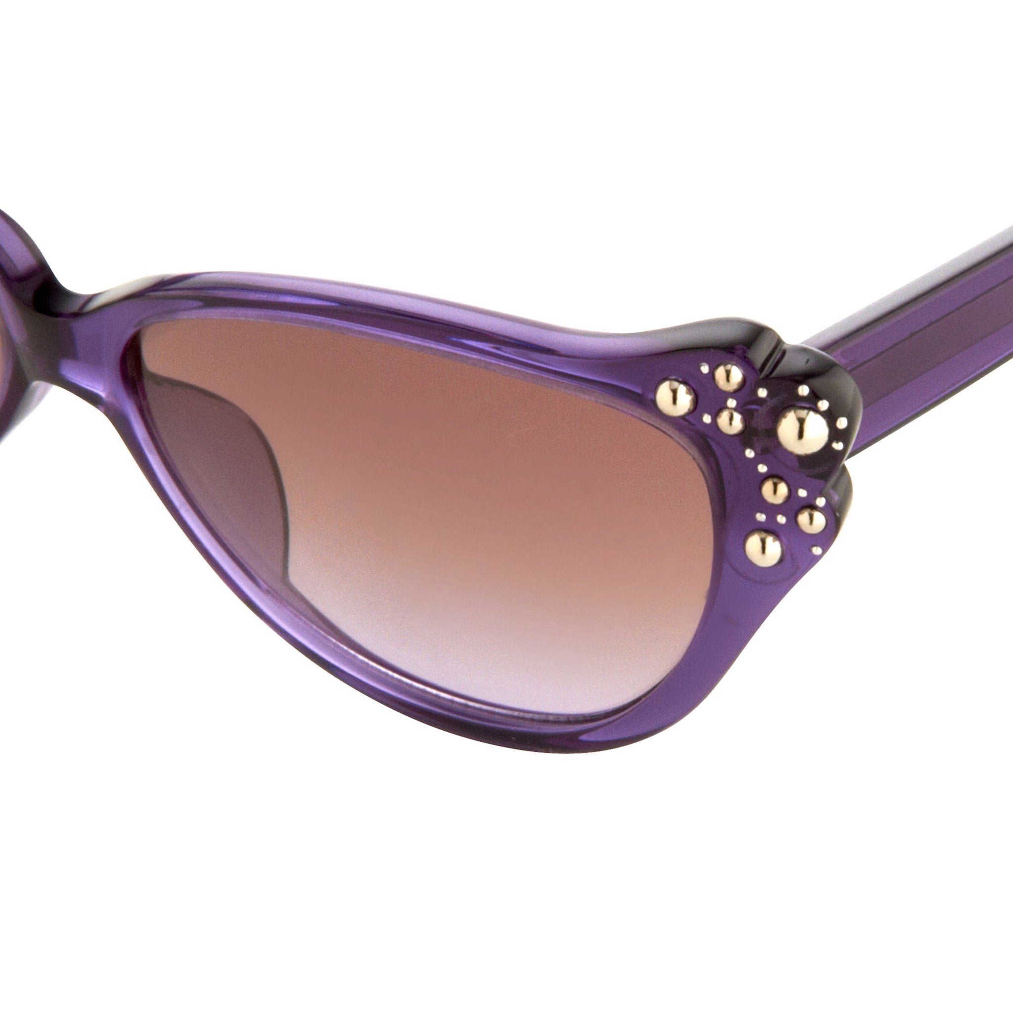 Agent Provocateur Sunglasses Cat Eye Purple and Brown Lenses - AP55C11OPT - Watches & Crystals