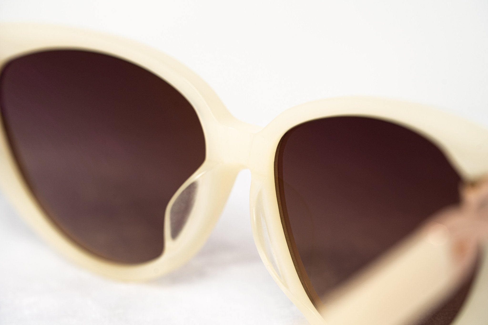 Agent Provocateur Sunglasses Cat Eye Beige and Steel with Brown-GR8 Sunglasses