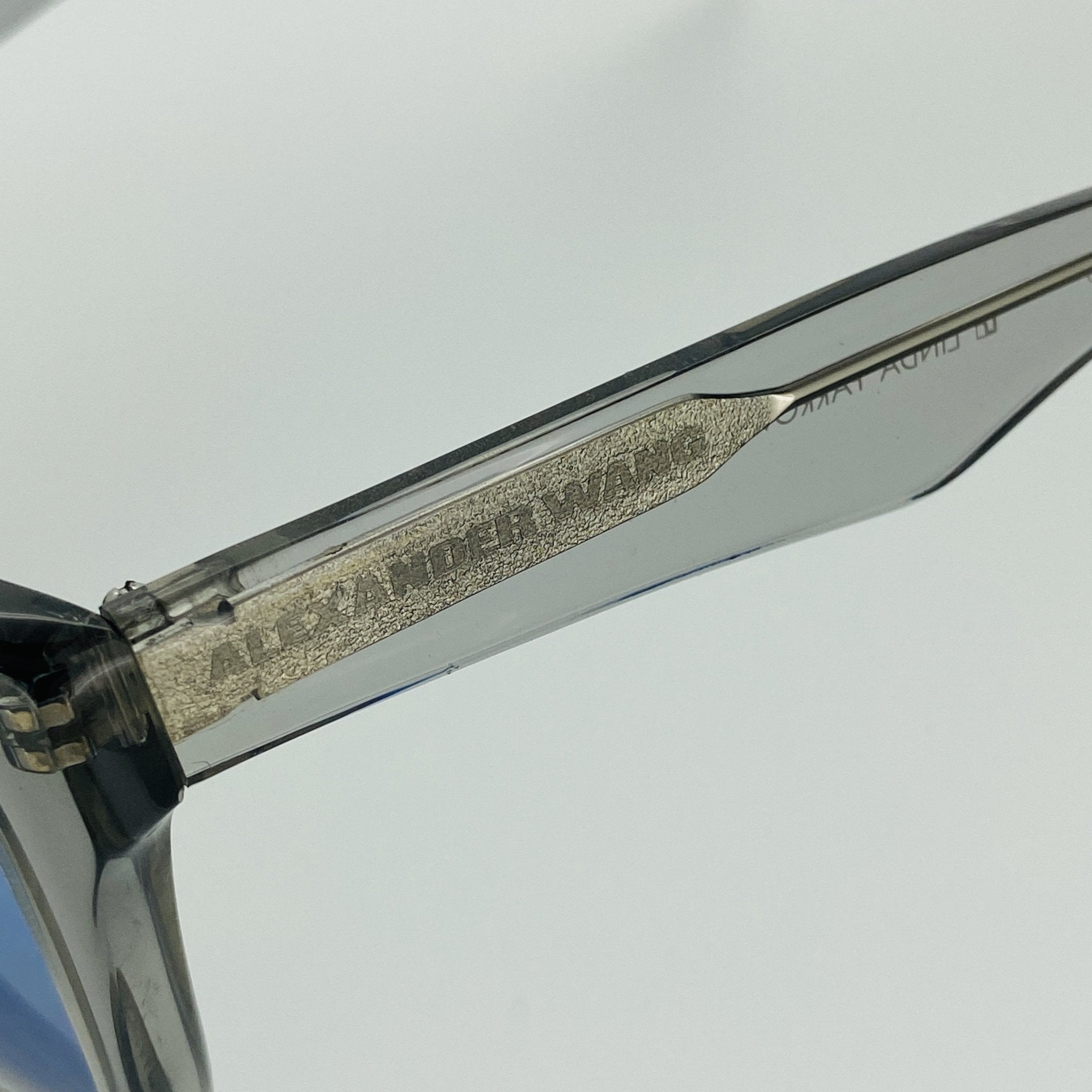 Alexander Wang Sunglasses Slanted Dark Grey and Blue-GR8 Sunglasses