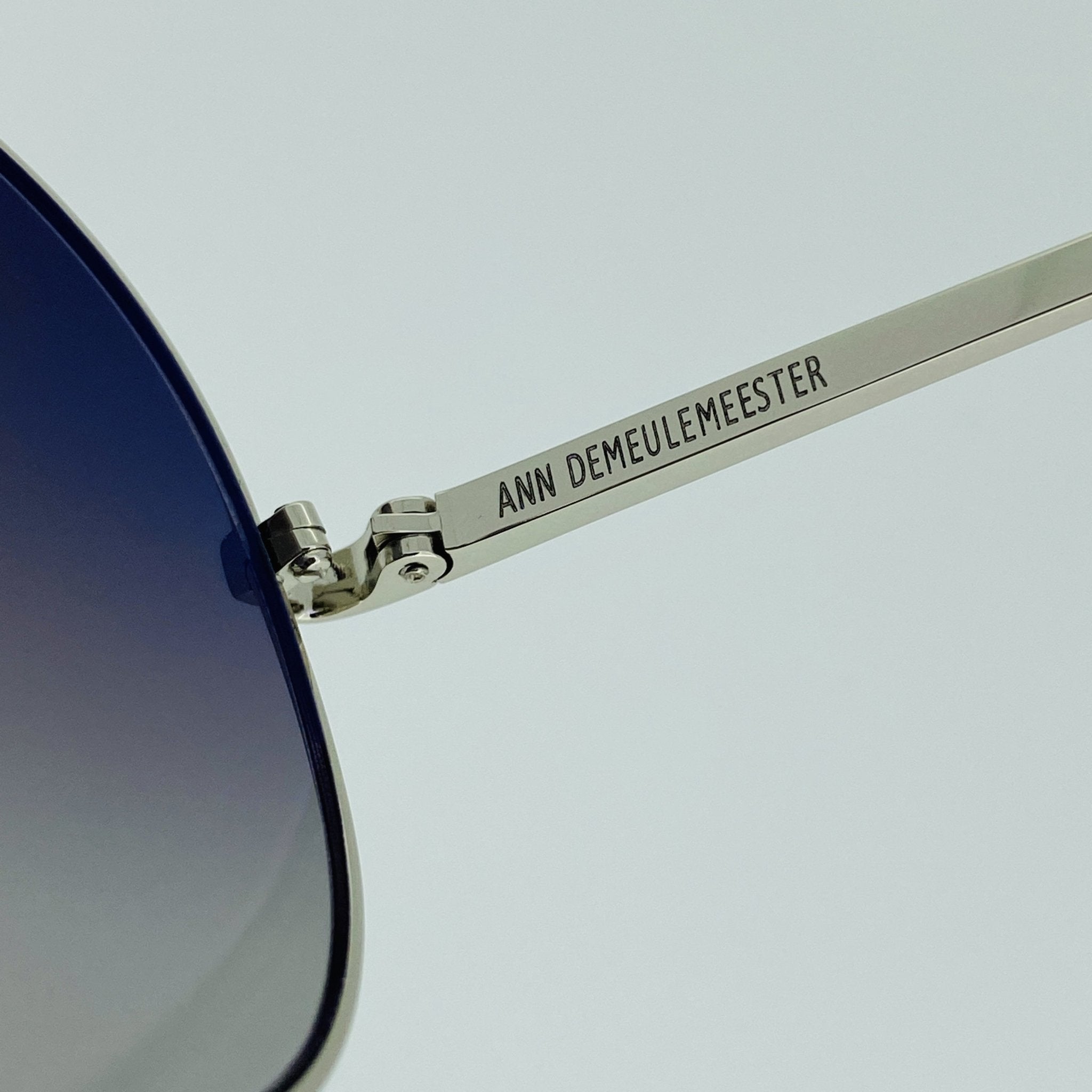Ann Demeulemeester Men's Sunglasses White Gold and Grey AD14C1SUN-GR8 Sunglasses