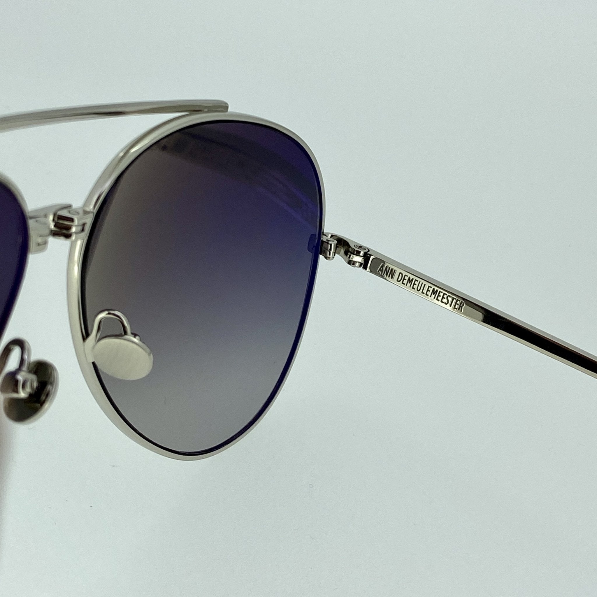 Ann Demeulemeester Men's Sunglasses White Gold and Grey AD14C1SUN-GR8 Sunglasses