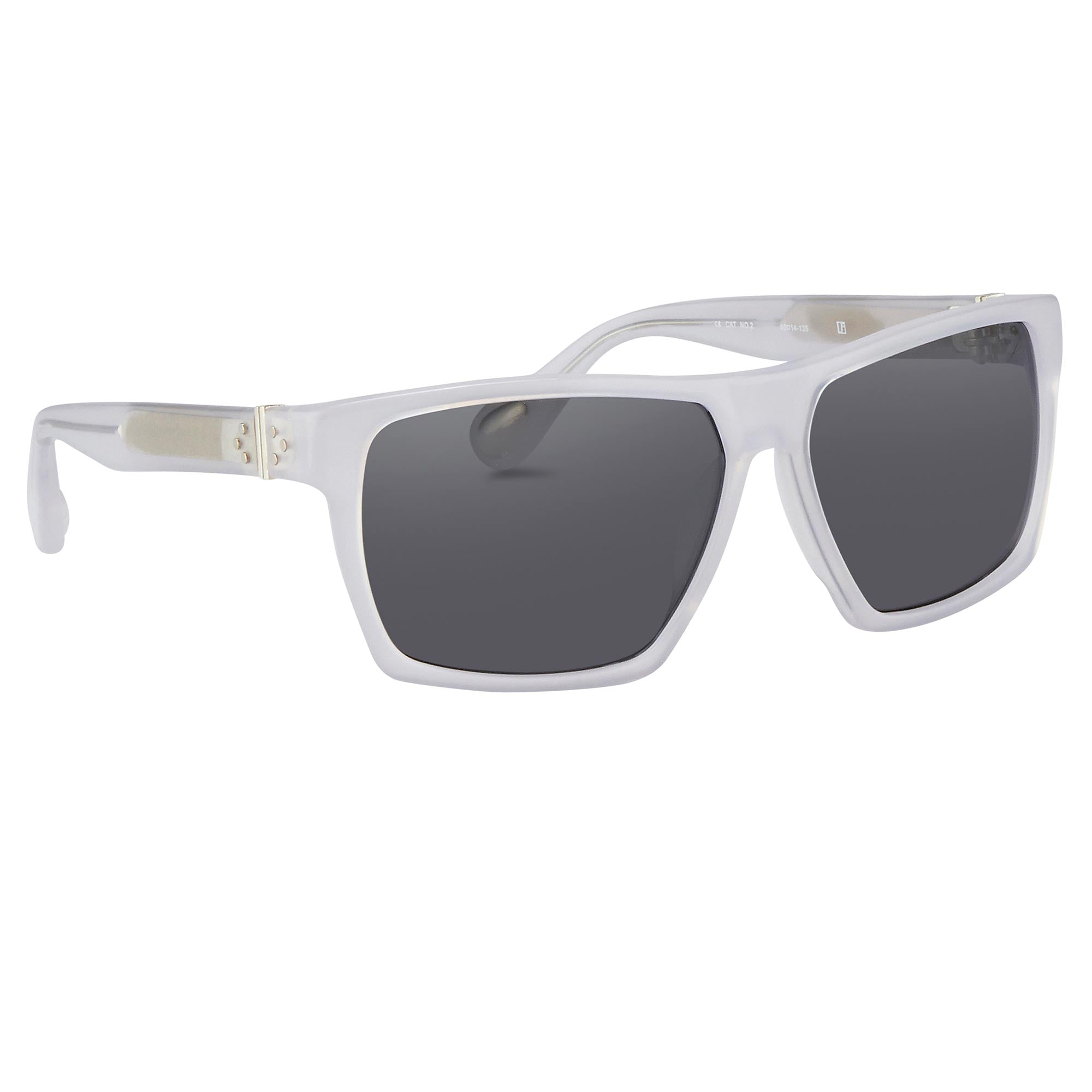 Ann Demeulemeester men's Sunglasses Angular White and Grey AD37C4SUN-GR8 Sunglasses